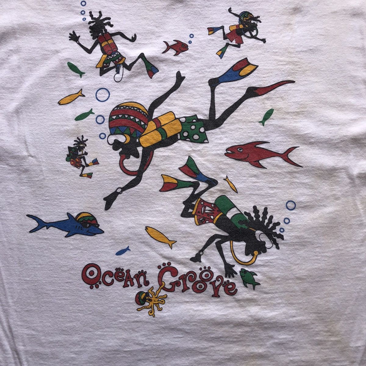 Vintage Vintage 90's Rastafari Snorkeling Single Stich Tee Size US L / EU 52-54 / 3 - 4 Thumbnail