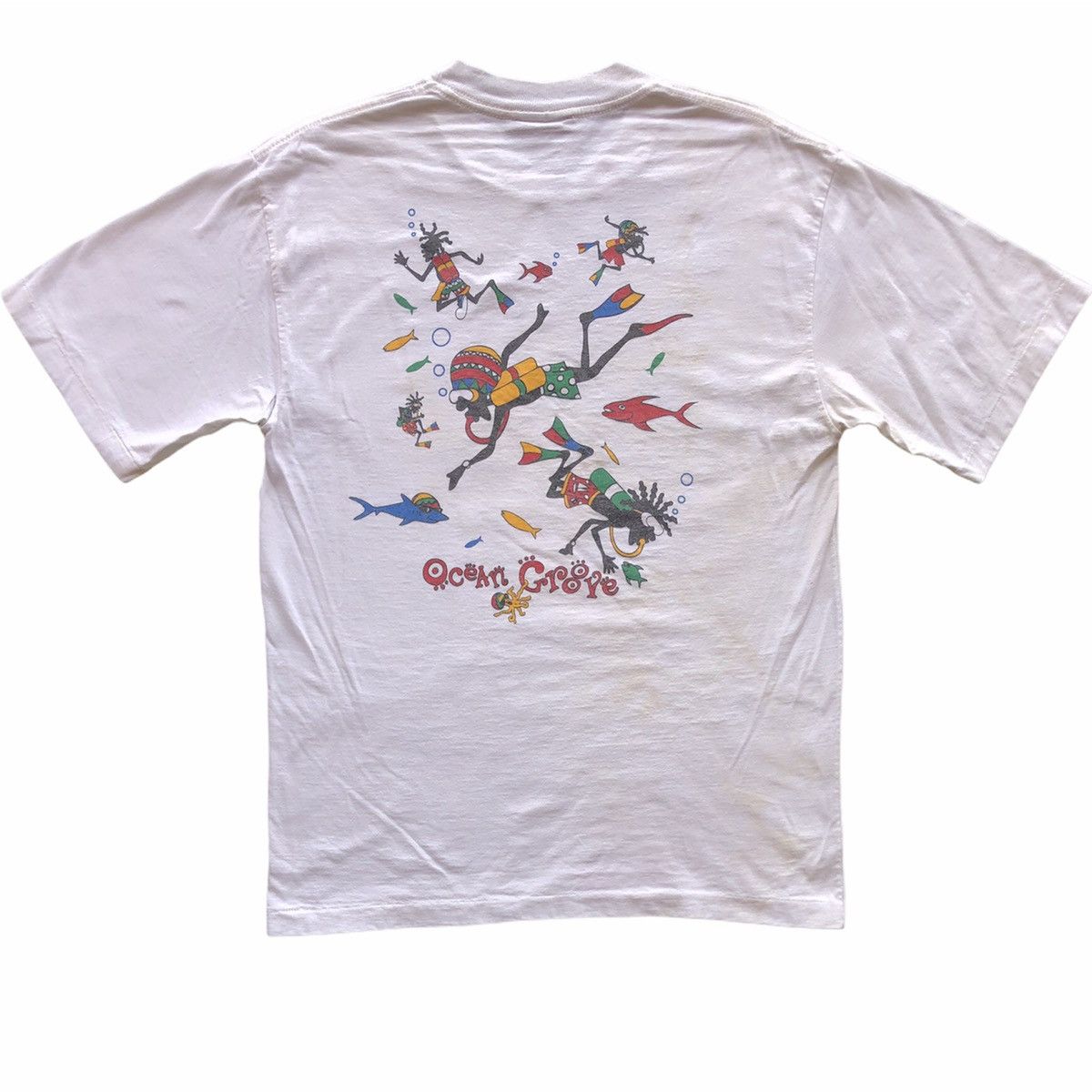 Vintage Vintage 90's Rastafari Snorkeling Single Stich Tee Size US L / EU 52-54 / 3 - 3 Thumbnail