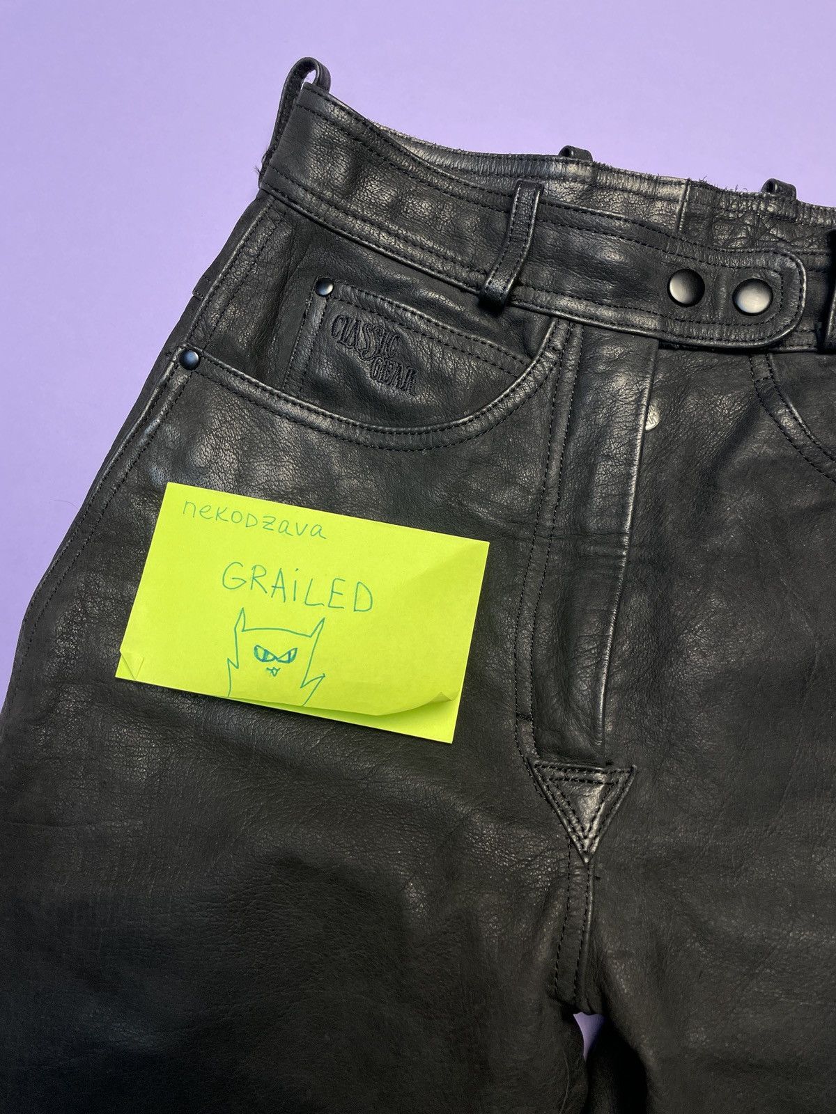 Hein Gericke Hein Gericke Leather Pants Size 26" / US 2 / IT 38 - 2 Thumbnail