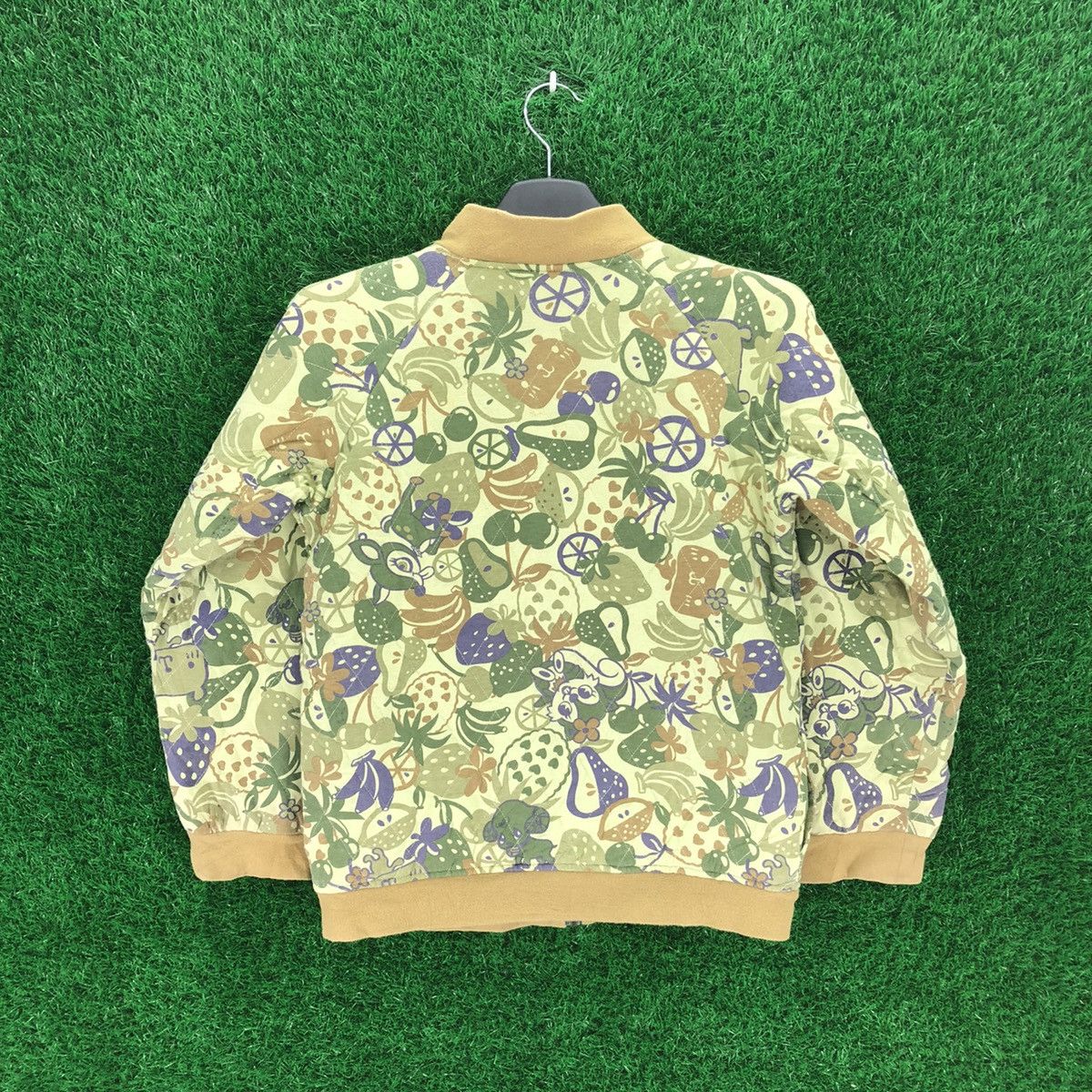 Japanese Brand Vintage Fullprint Quilted Bomber Style Jacket by Jimy Chan Size US XS / EU 42 / 0 - 4 Thumbnail