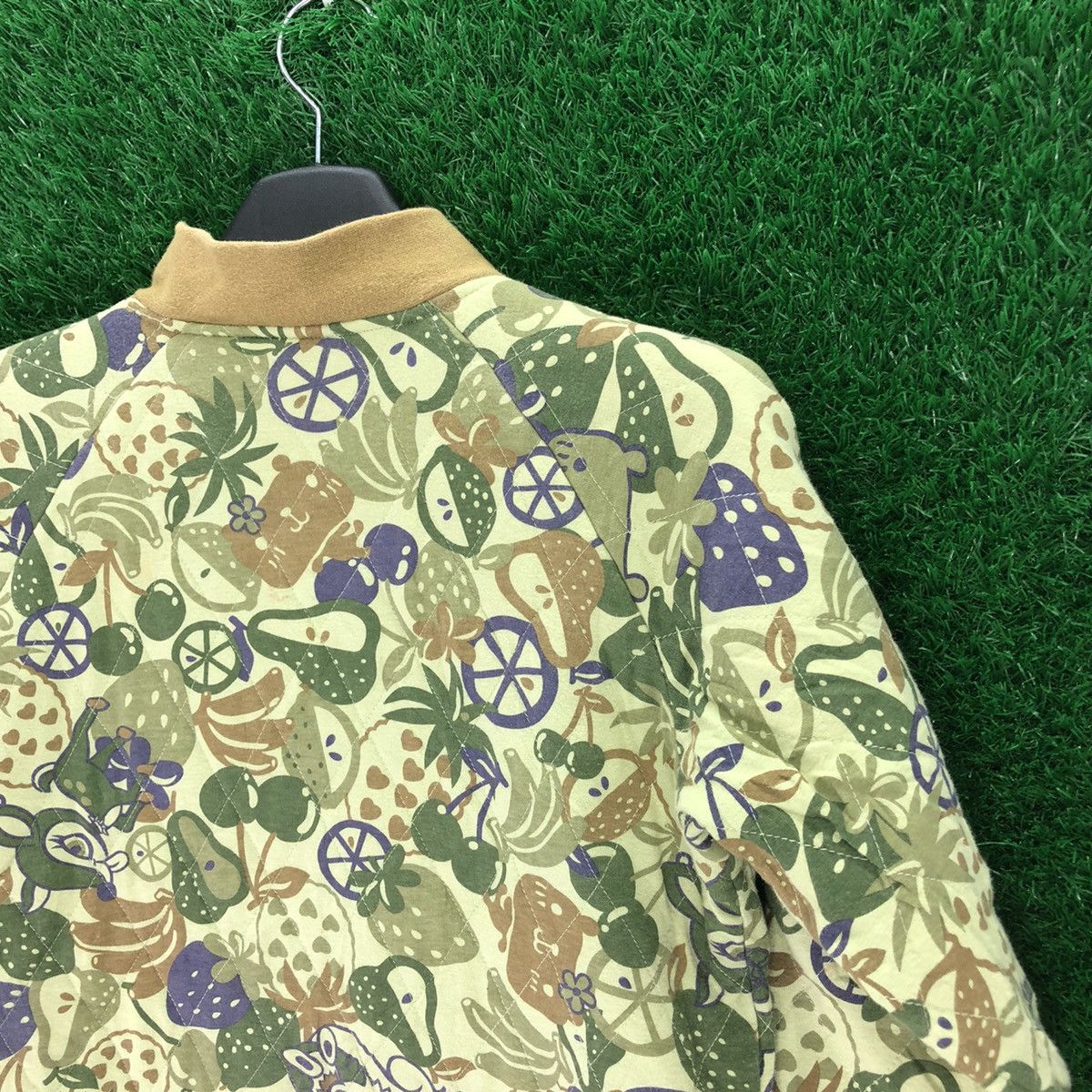 Japanese Brand Vintage Fullprint Quilted Bomber Style Jacket by Jimy Chan Size US XS / EU 42 / 0 - 5 Thumbnail