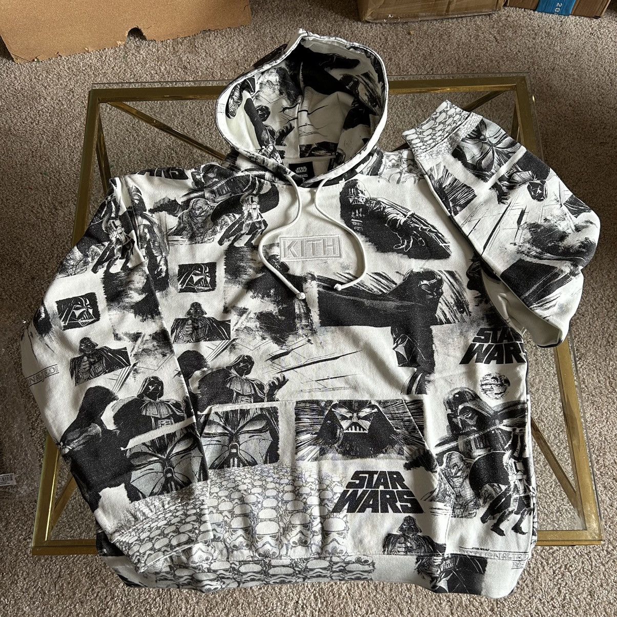 Kith × Star Wars DARTH VADER iLLUSTRATiON CONCEPT ART SKETCH HOODiE WAFFLE Size US XL / EU 56 / 4 - 7 Thumbnail