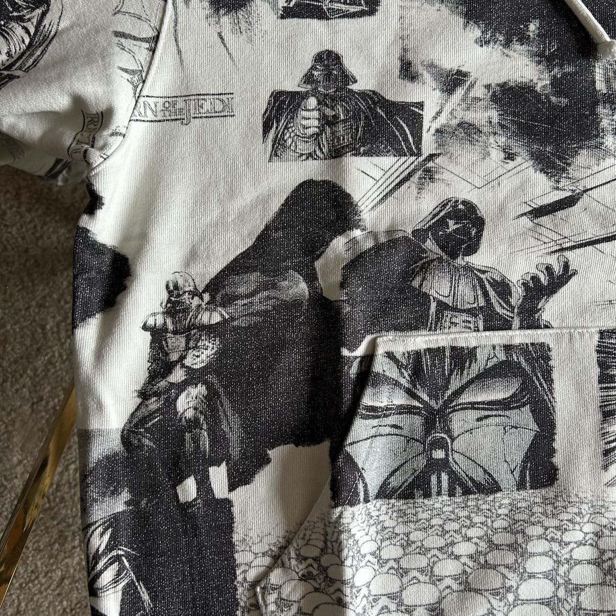 Kith × Star Wars DARTH VADER iLLUSTRATiON CONCEPT ART SKETCH HOODiE WAFFLE Size US XL / EU 56 / 4 - 4 Thumbnail