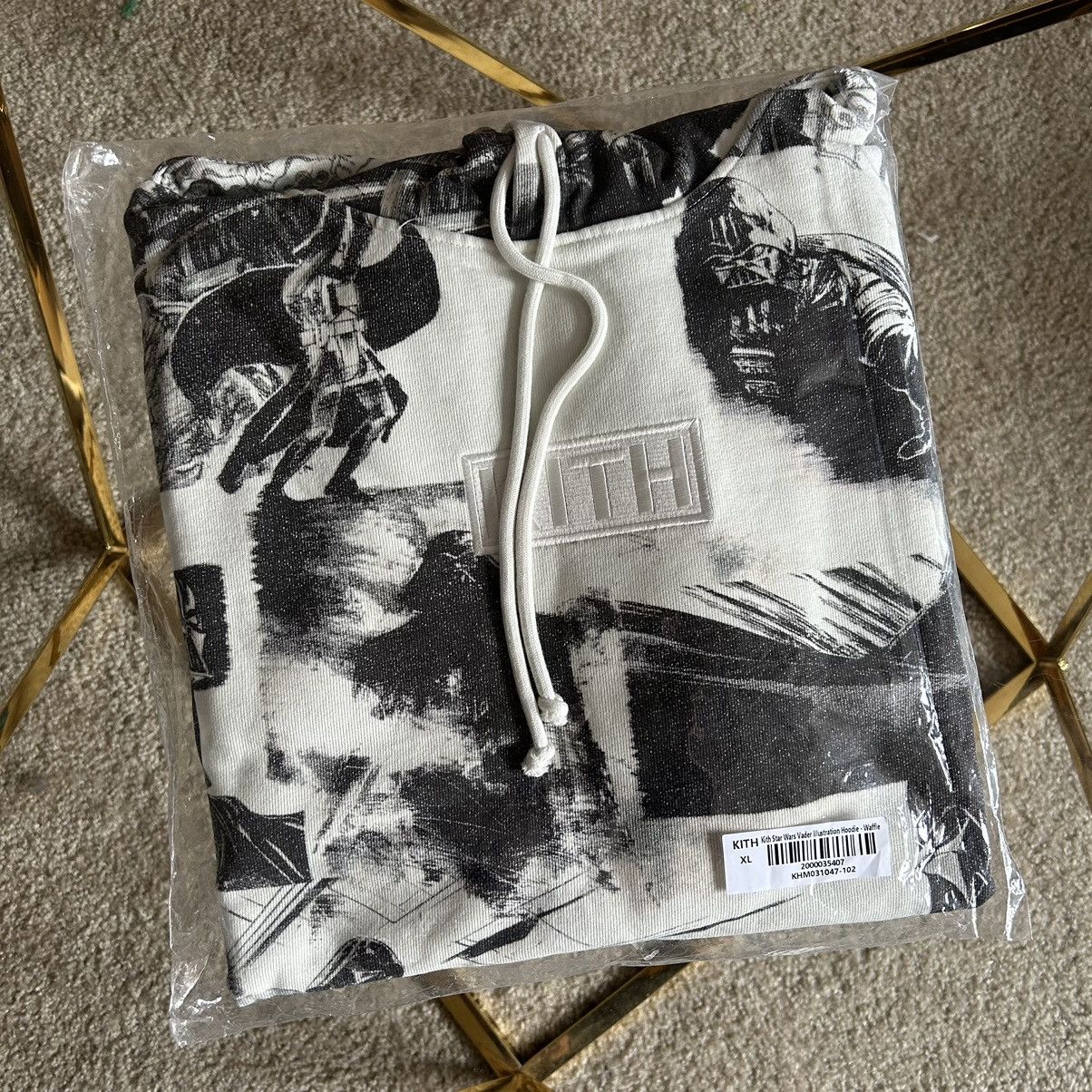 Kith × Star Wars DARTH VADER iLLUSTRATiON CONCEPT ART SKETCH HOODiE WAFFLE Size US XL / EU 56 / 4 - 13 Thumbnail