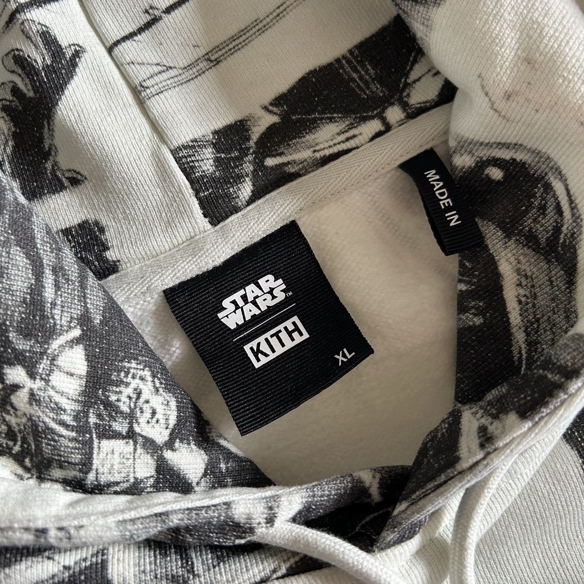 Kith × Star Wars DARTH VADER iLLUSTRATiON CONCEPT ART SKETCH HOODiE WAFFLE Size US XL / EU 56 / 4 - 8 Thumbnail