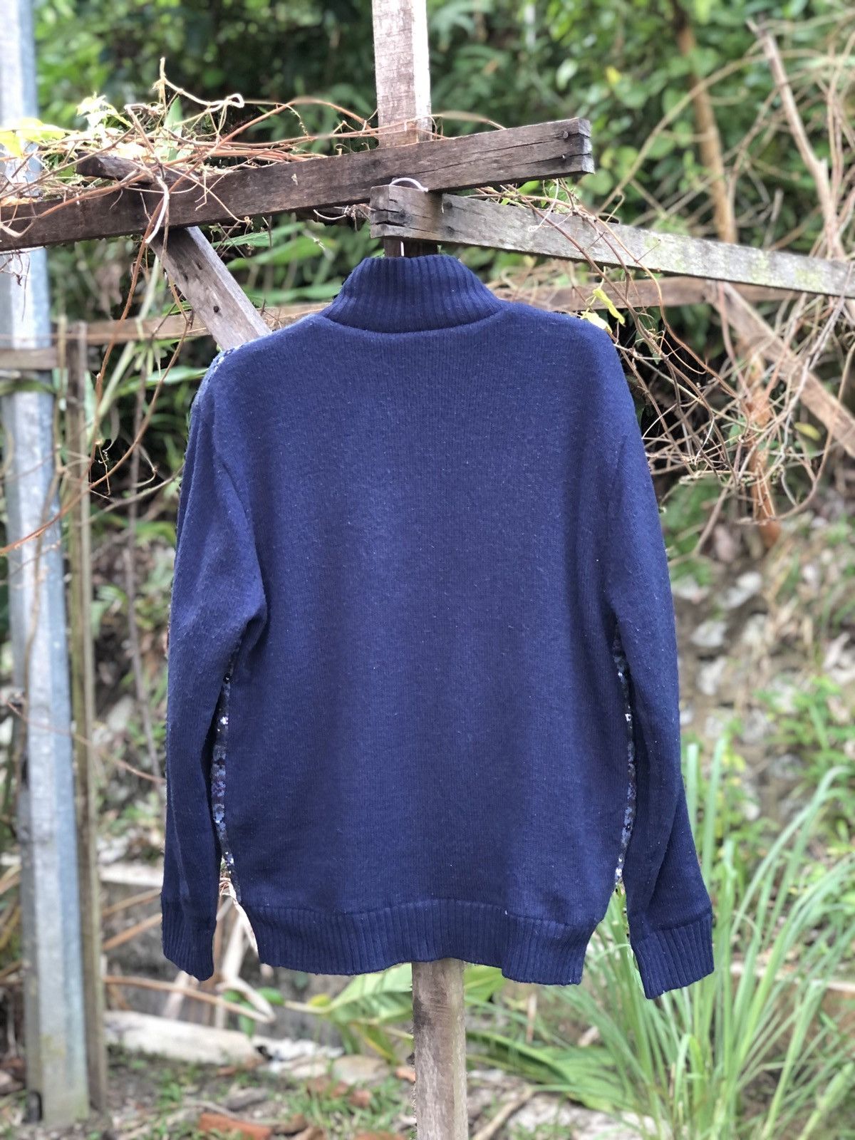 Japanese Brand Vintage Knit Zipper Sweater by Benpan Collection Size US M / EU 48-50 / 2 - 4 Thumbnail