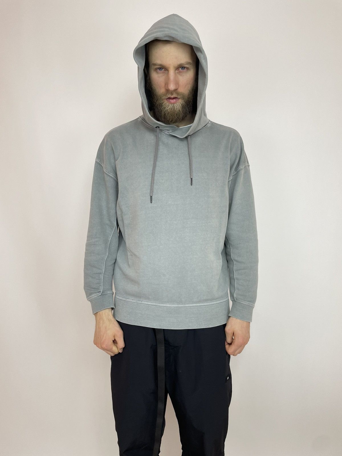 Zara ZARA Mens Hoodie washed grey size Large Size US L / EU 52-54 / 3 - 2 Thumbnail