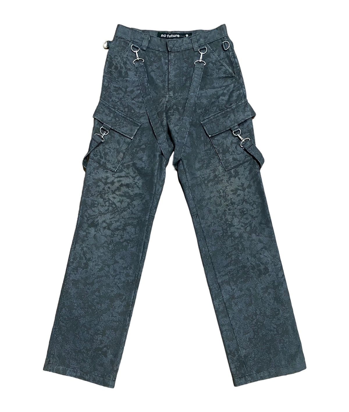 image of Archival Clothing x Seditionaries Vintage No Future Punk Bondage Tactical Cargo Pants in Black (Siz