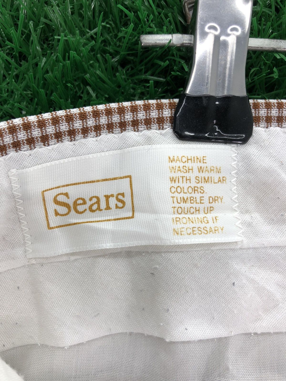 Sears Vintage 70's Sears Talon Zipper Checkered Pants Size US 38 / EU 54 - 16 Thumbnail