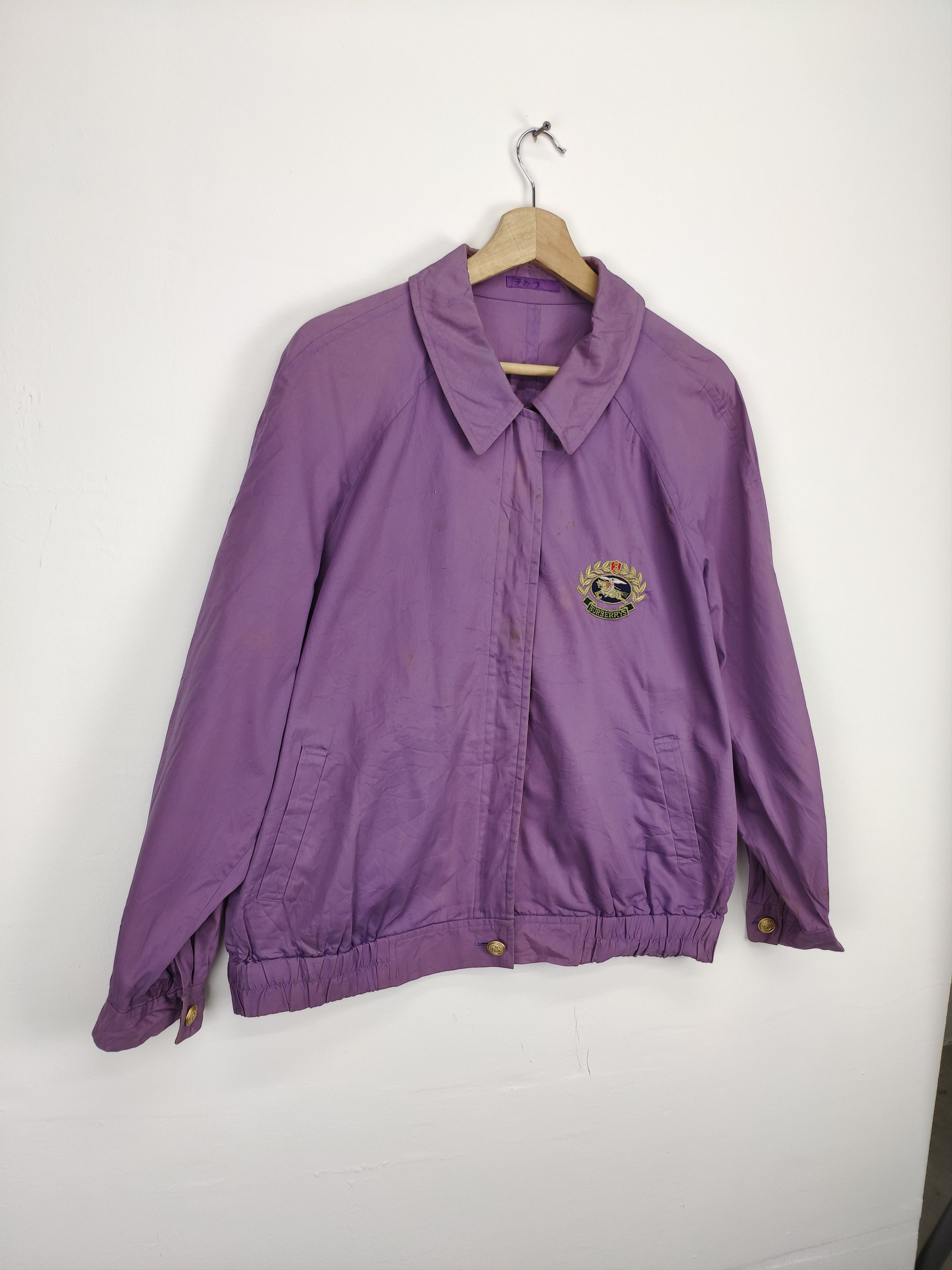 Burberry Vintage Burberry Jacket Purple Distressed Size US L / EU 52-54 / 3 - 3 Thumbnail