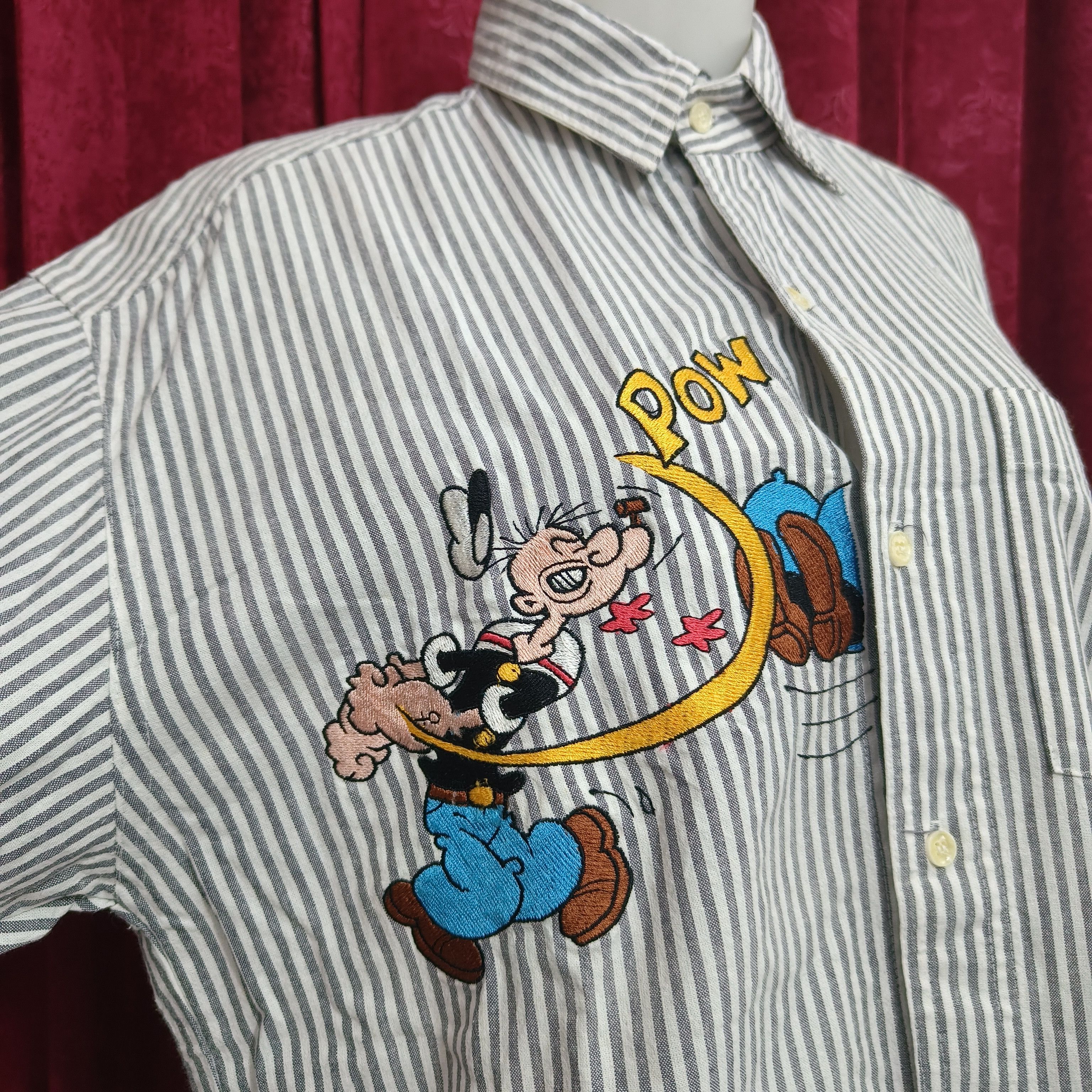 Too Cute Guetta Bros. Vintage Popeye Too Cute Guetta Bros Brothers Chambray Shirt Size L / US 10 / IT 46 - 3 Thumbnail