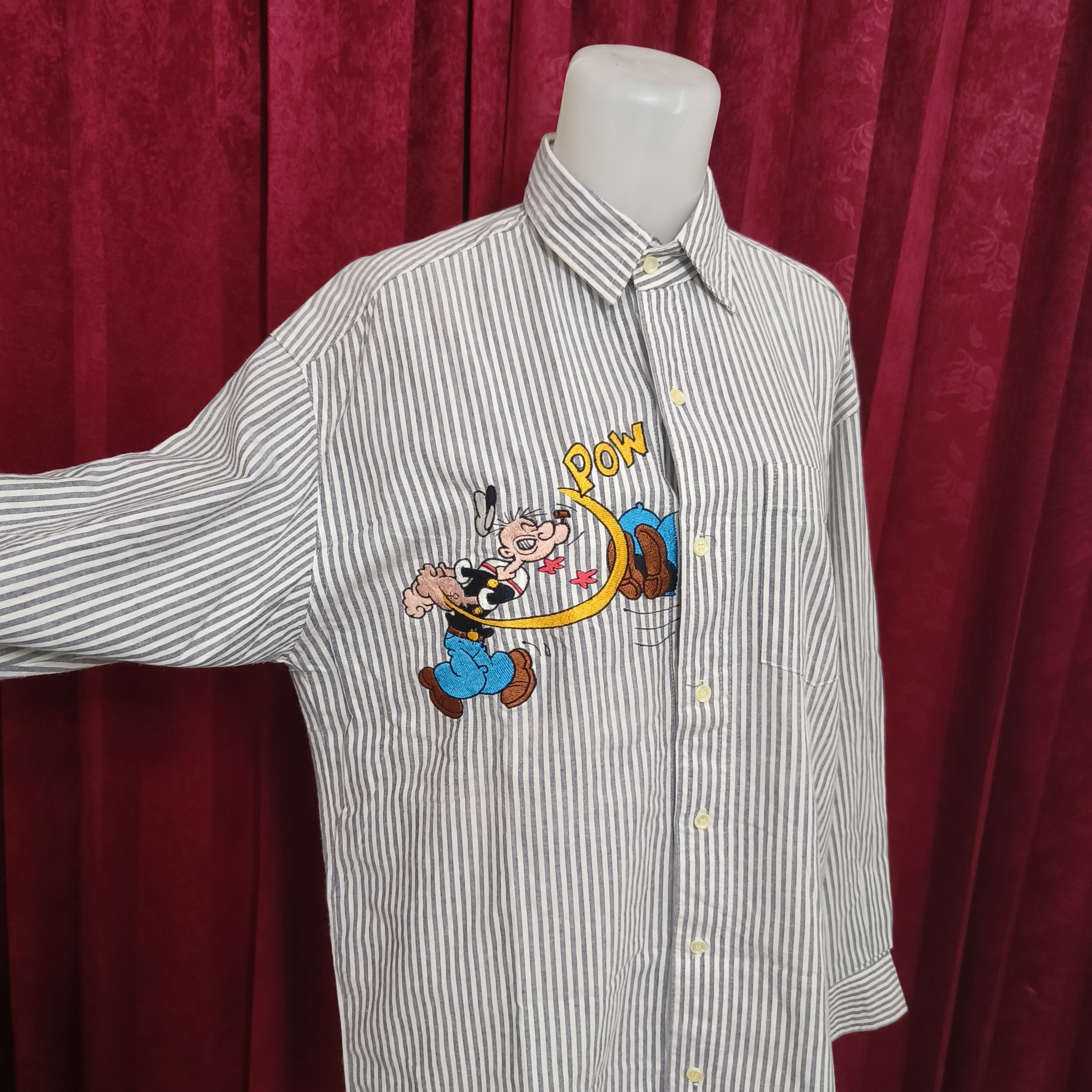 Too Cute Guetta Bros. Vintage Popeye Too Cute Guetta Bros Brothers Chambray Shirt Size L / US 10 / IT 46 - 4 Thumbnail