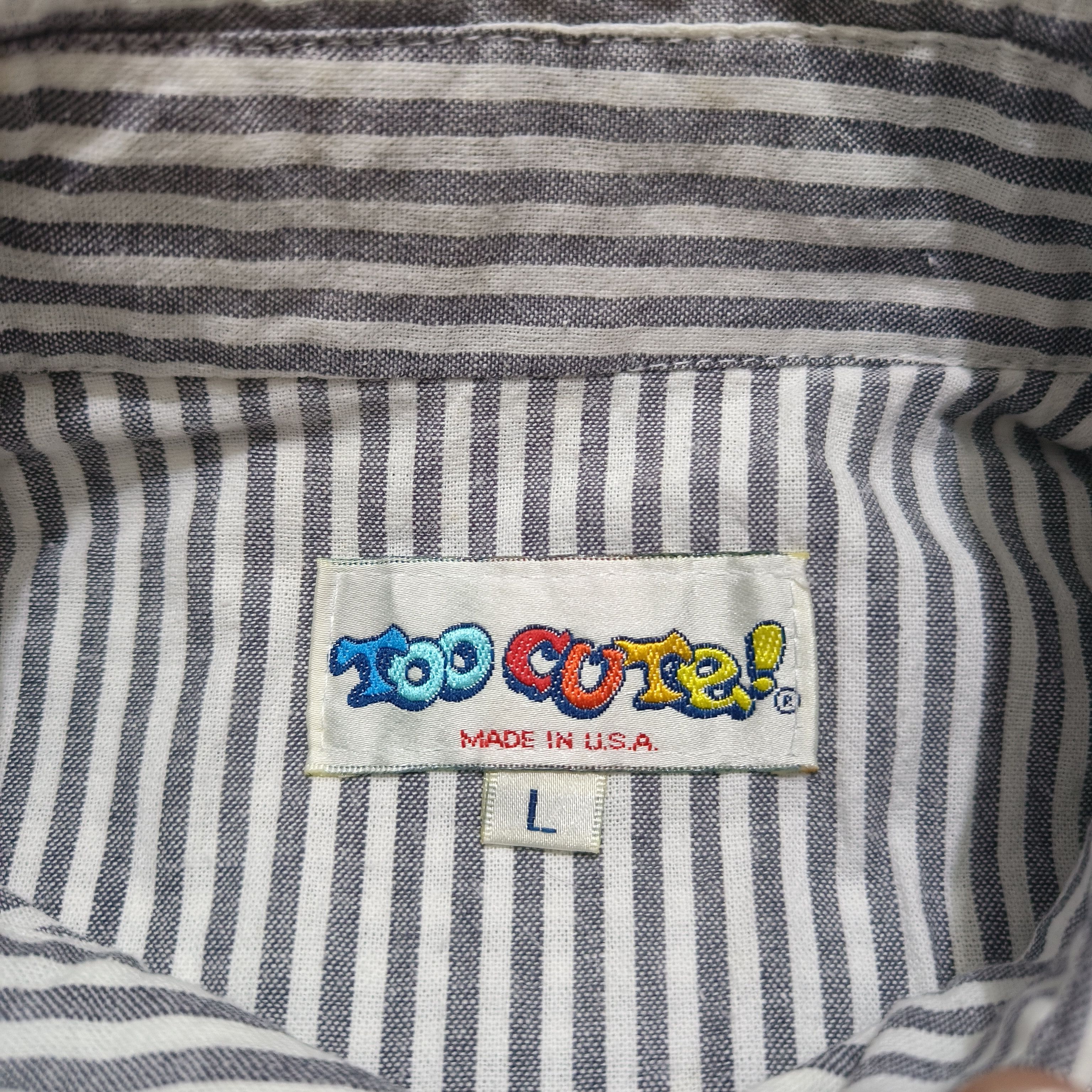 Too Cute Guetta Bros. Vintage Popeye Too Cute Guetta Bros Brothers Chambray Shirt Size L / US 10 / IT 46 - 9 Thumbnail