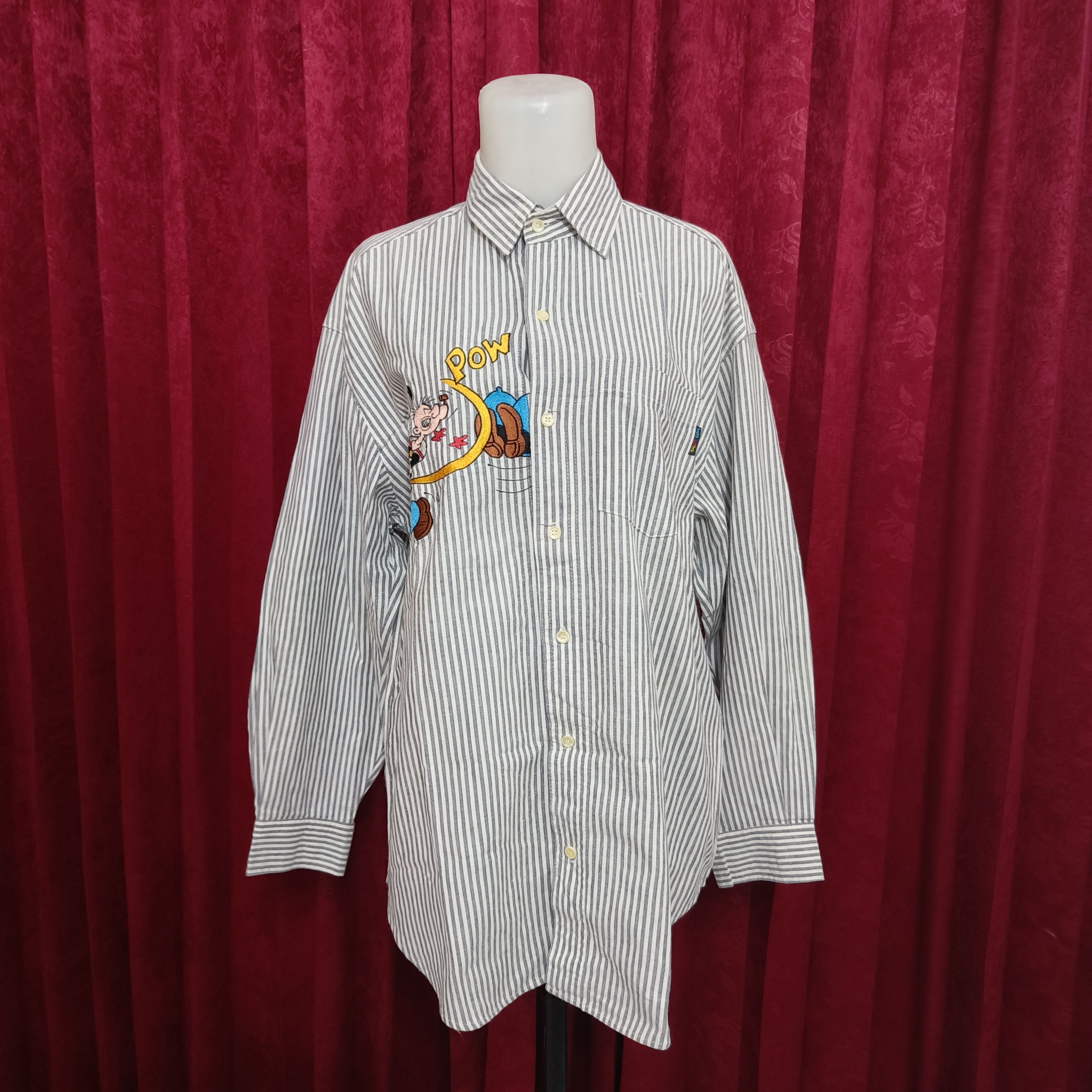 Too Cute Guetta Bros. Vintage Popeye Too Cute Guetta Bros Brothers Chambray Shirt Size L / US 10 / IT 46 - 5 Thumbnail