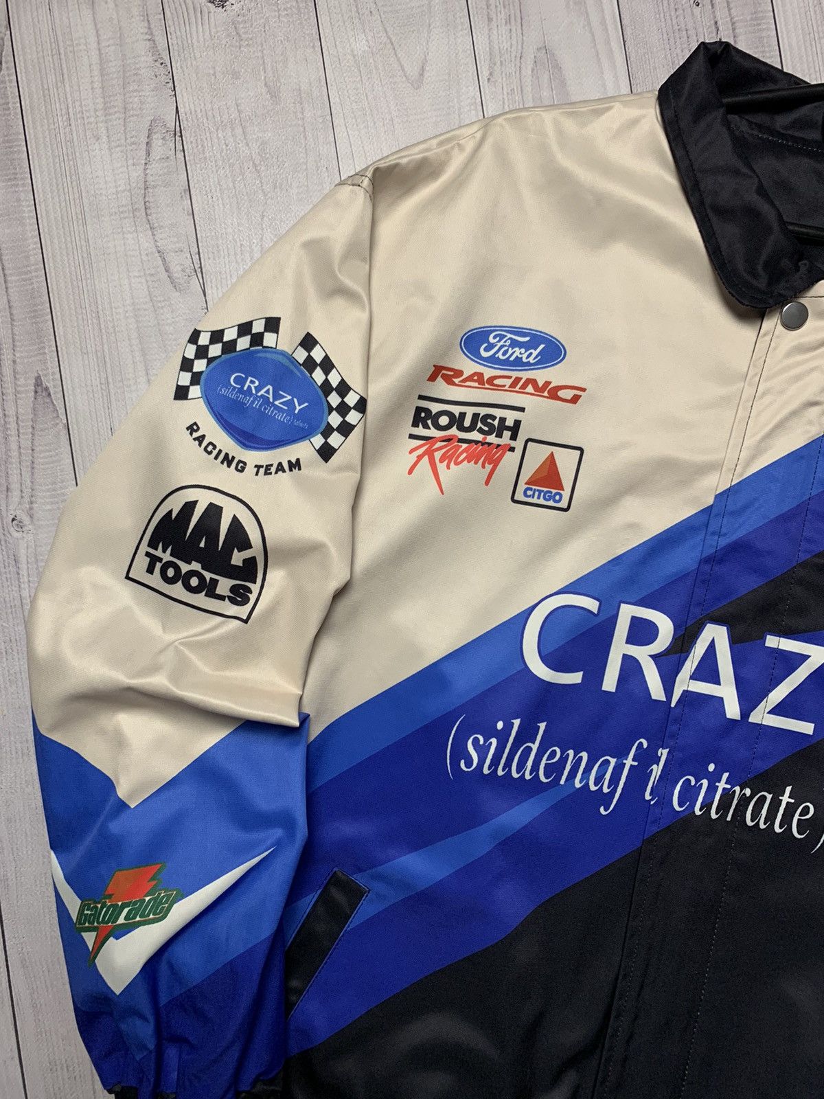 Vintage Racing jacket Ford NASCAR Crazy rare size L