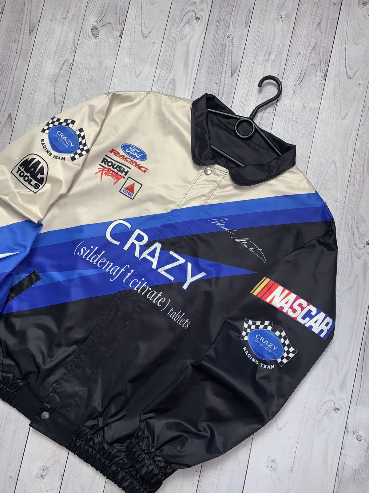 Vintage Racing jacket Ford NASCAR Crazy rare size L