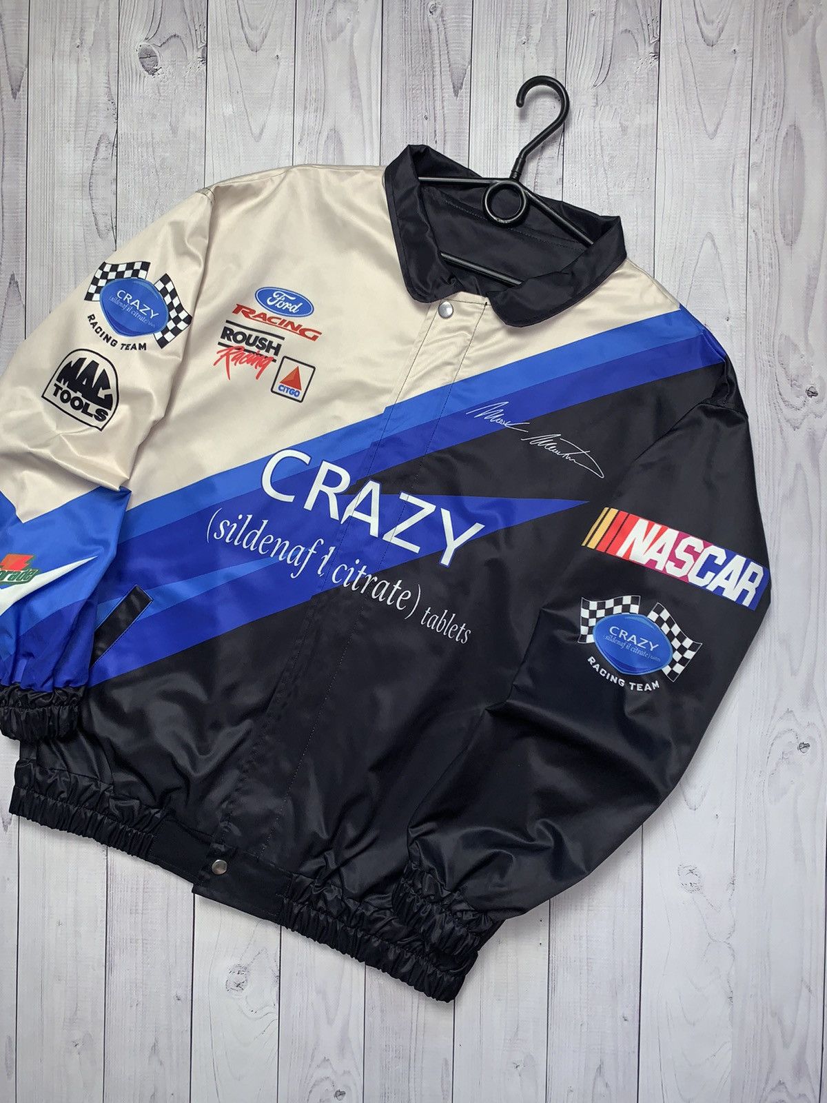 Vintage Racing jacket Ford NASCAR Crazy rare size L