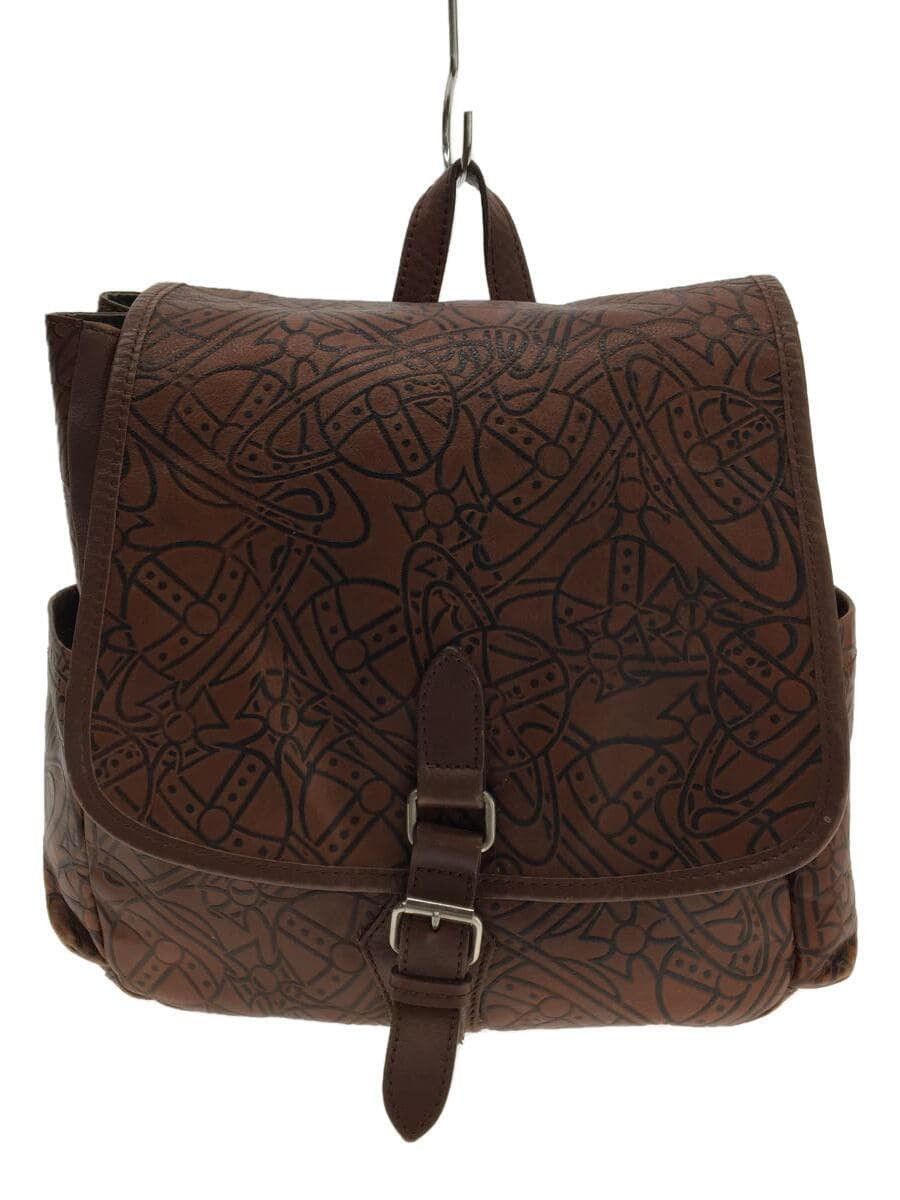 Vivienne Westwood Leather Orb Backpack Size ONE SIZE - 1 Thumbnail