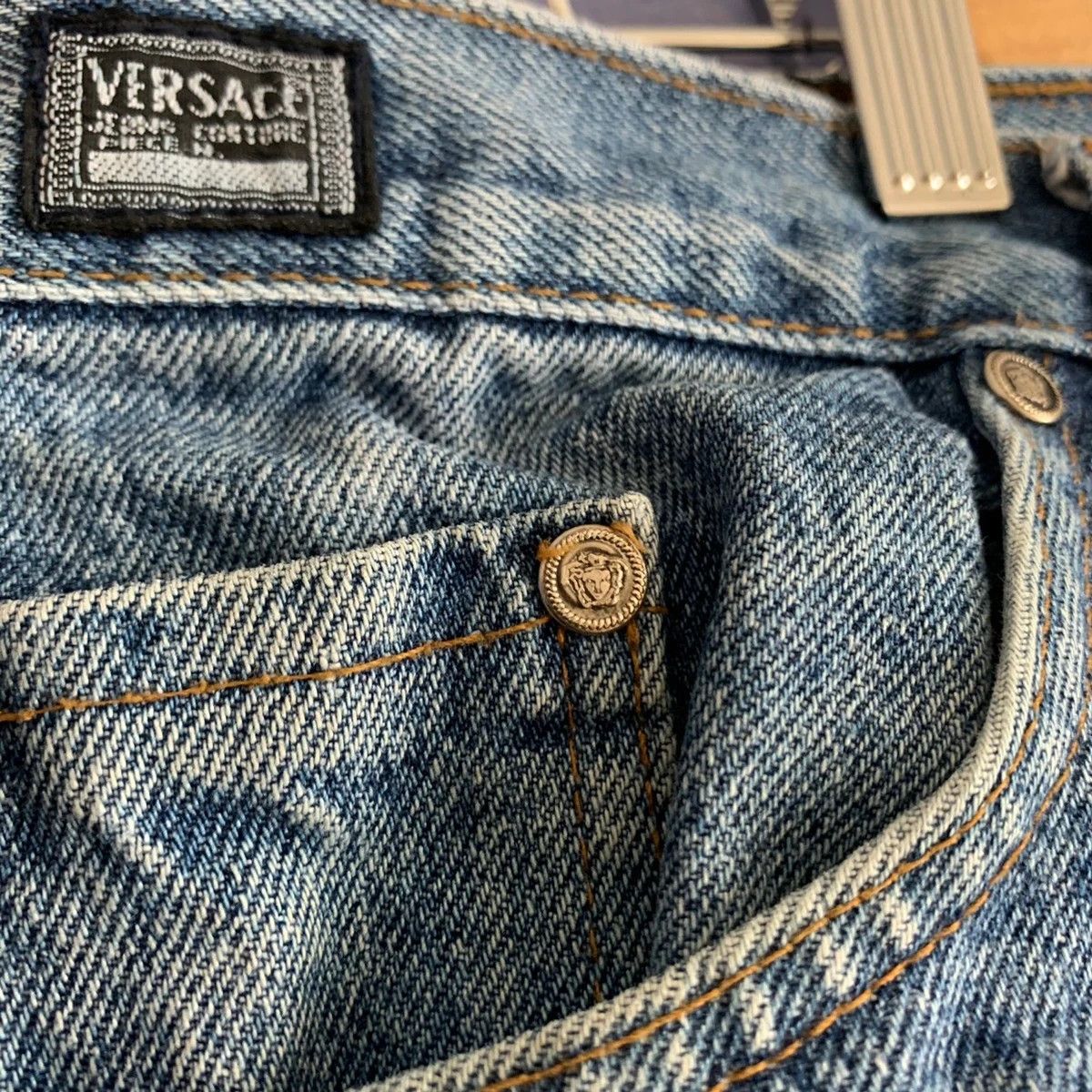 Versace 🔥🔥 Vintage Versace Blue Jeans Size US 35 - 10 Thumbnail