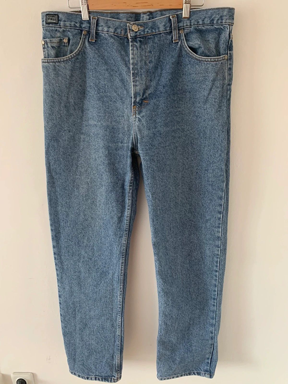 Versace 🔥🔥 Vintage Versace Blue Jeans Size US 35 - 1 Thumbnail