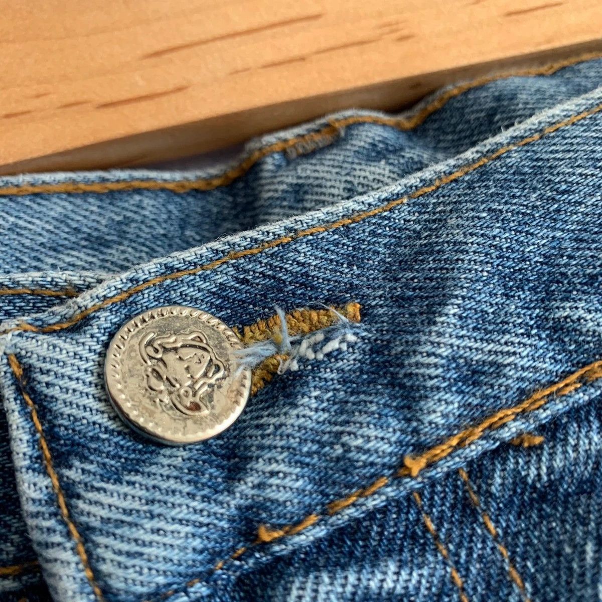Versace 🔥🔥 Vintage Versace Blue Jeans Size US 35 - 8 Thumbnail