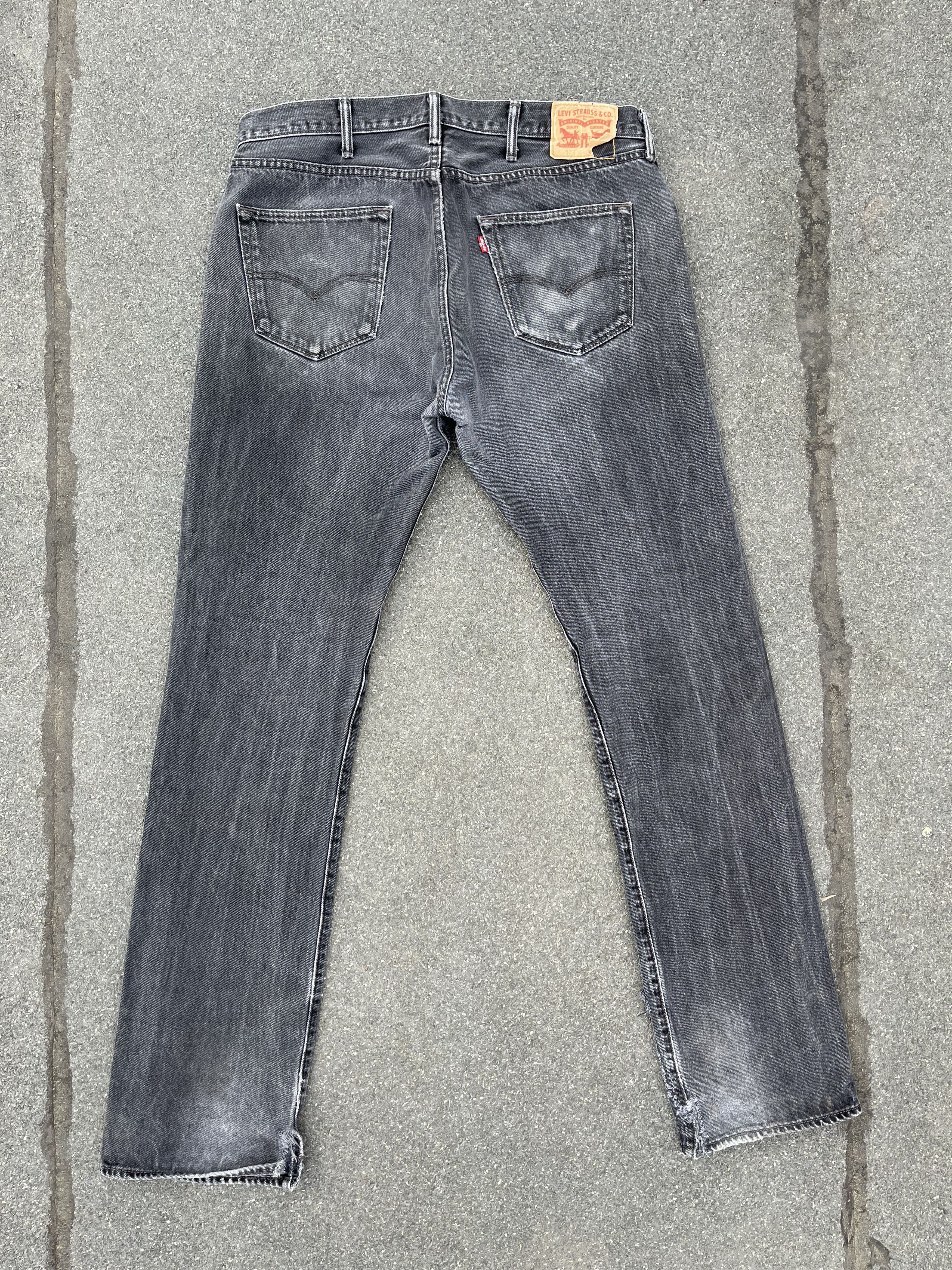 Levi's Levi's 501 Black Washed Faded Distressed Denim Size US 38 / EU 54 - 2 Thumbnail