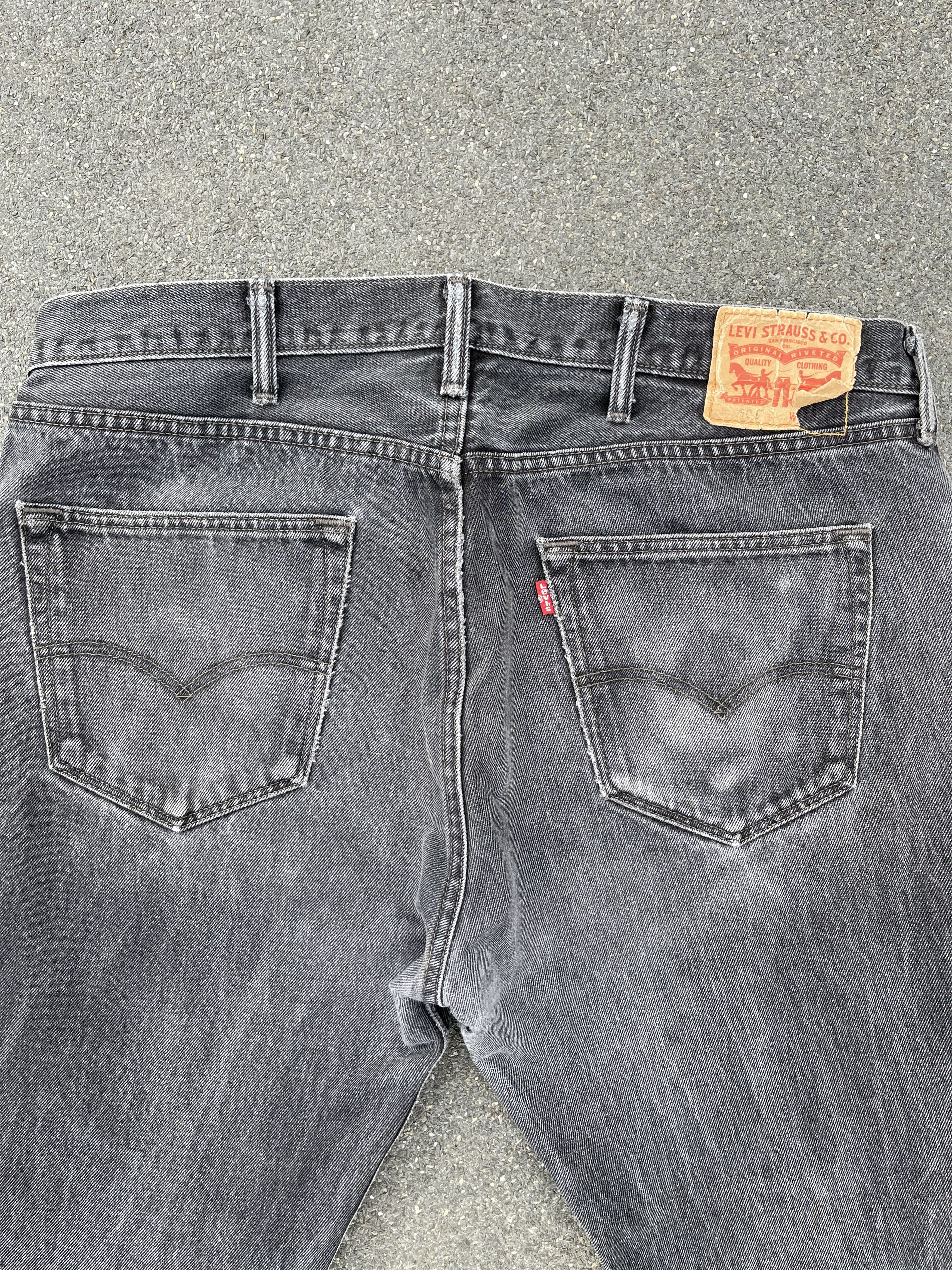 Levi's Levi's 501 Black Washed Faded Distressed Denim Size US 38 / EU 54 - 4 Thumbnail