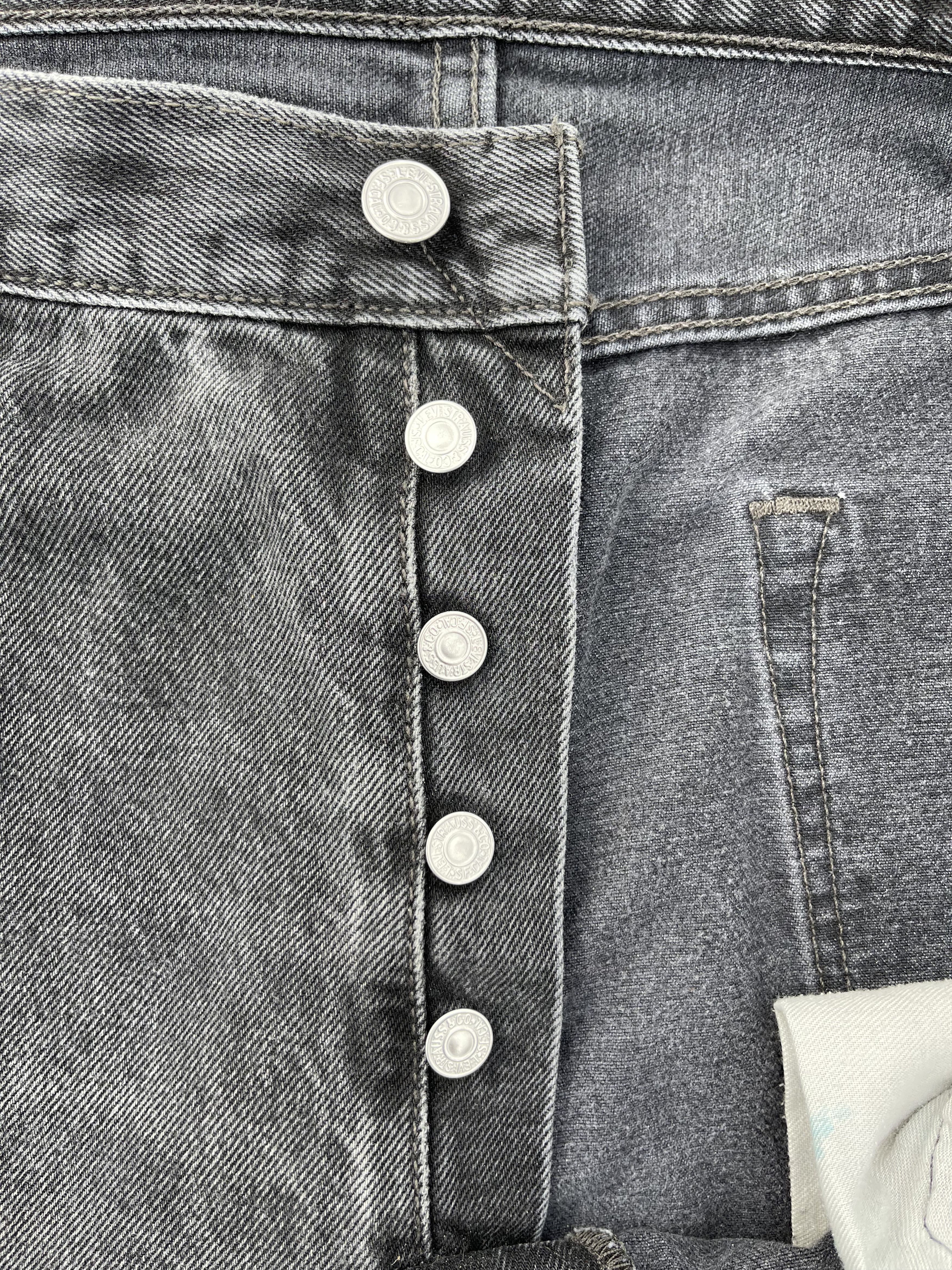 Levi's Levi's 501 Black Washed Faded Distressed Denim Size US 38 / EU 54 - 5 Thumbnail