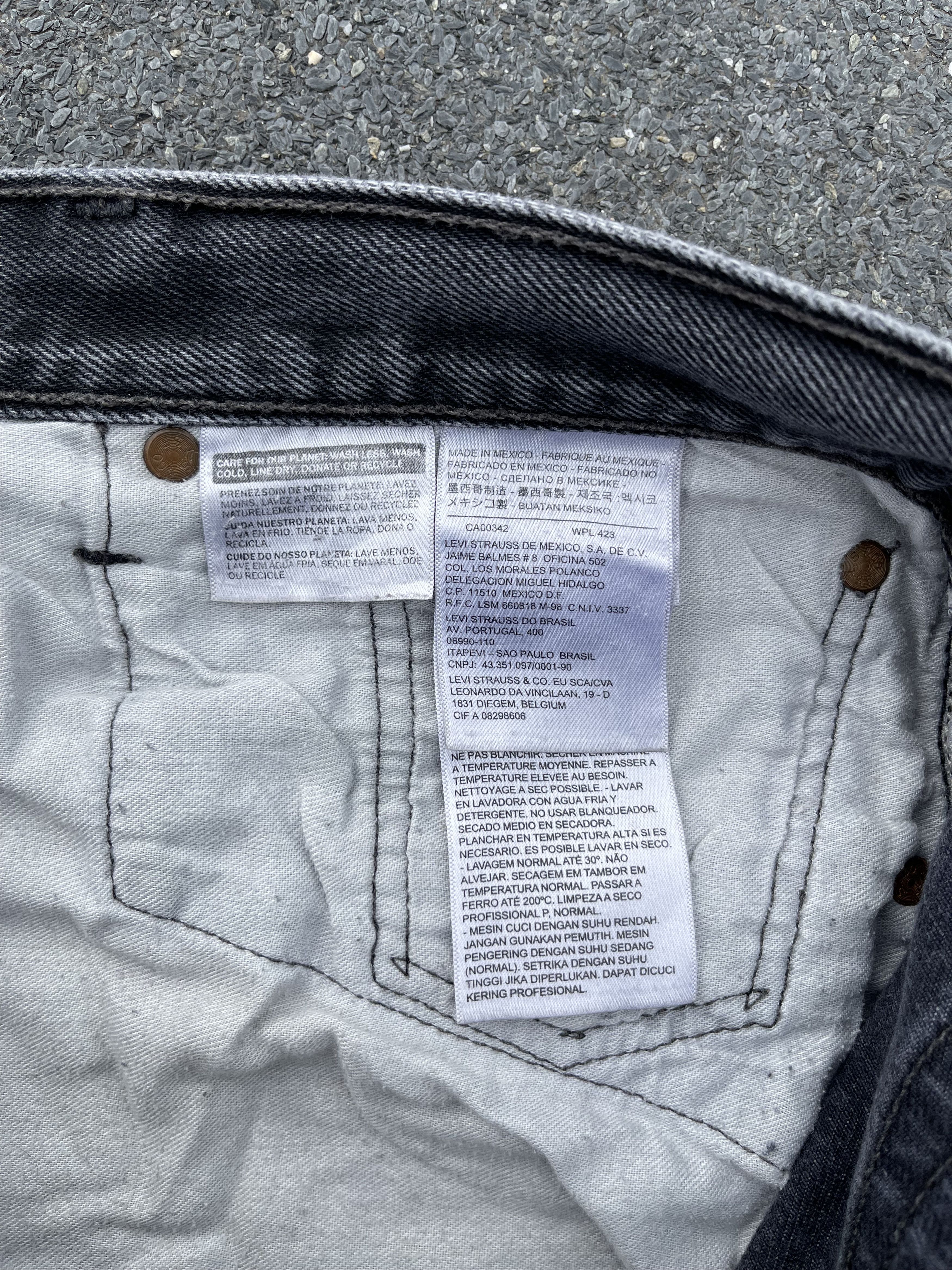 Levi's Levi's 501 Black Washed Faded Distressed Denim Size US 38 / EU 54 - 14 Thumbnail