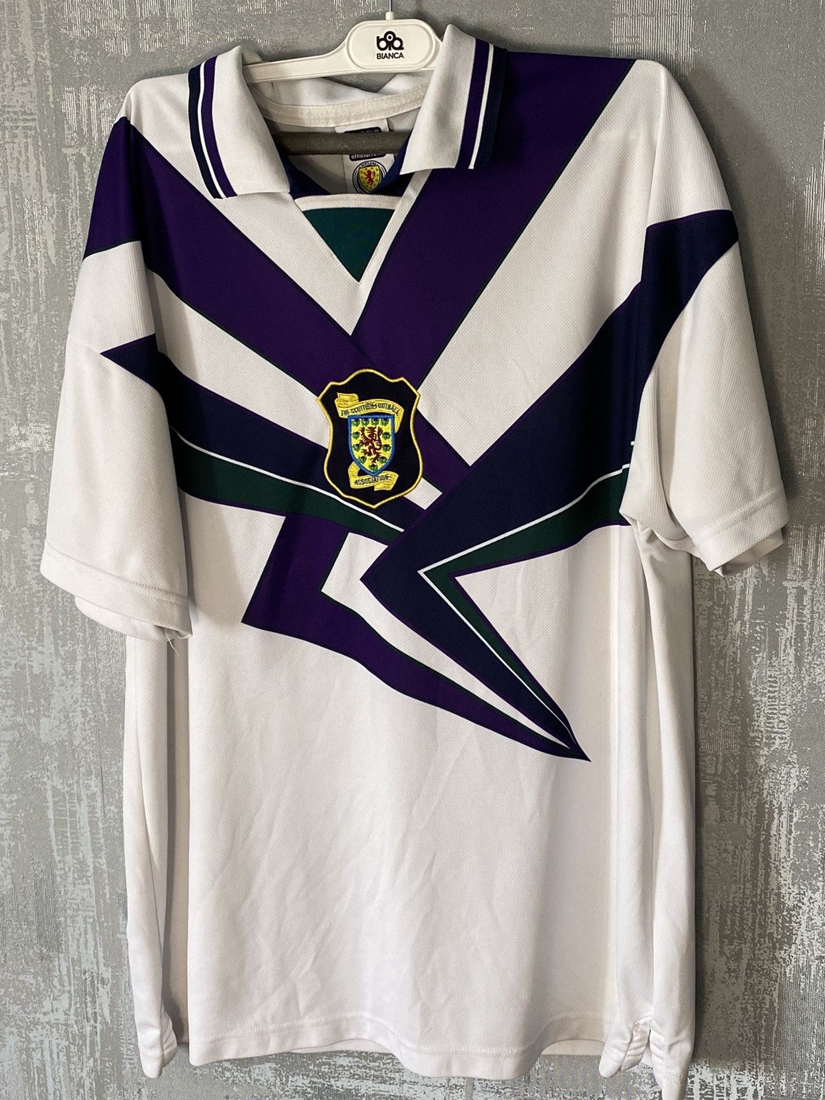Vintage 1994 1996 Scotland National Team Away Soccer Jersey Size US XL / EU 56 / 4 - 1 Thumbnail