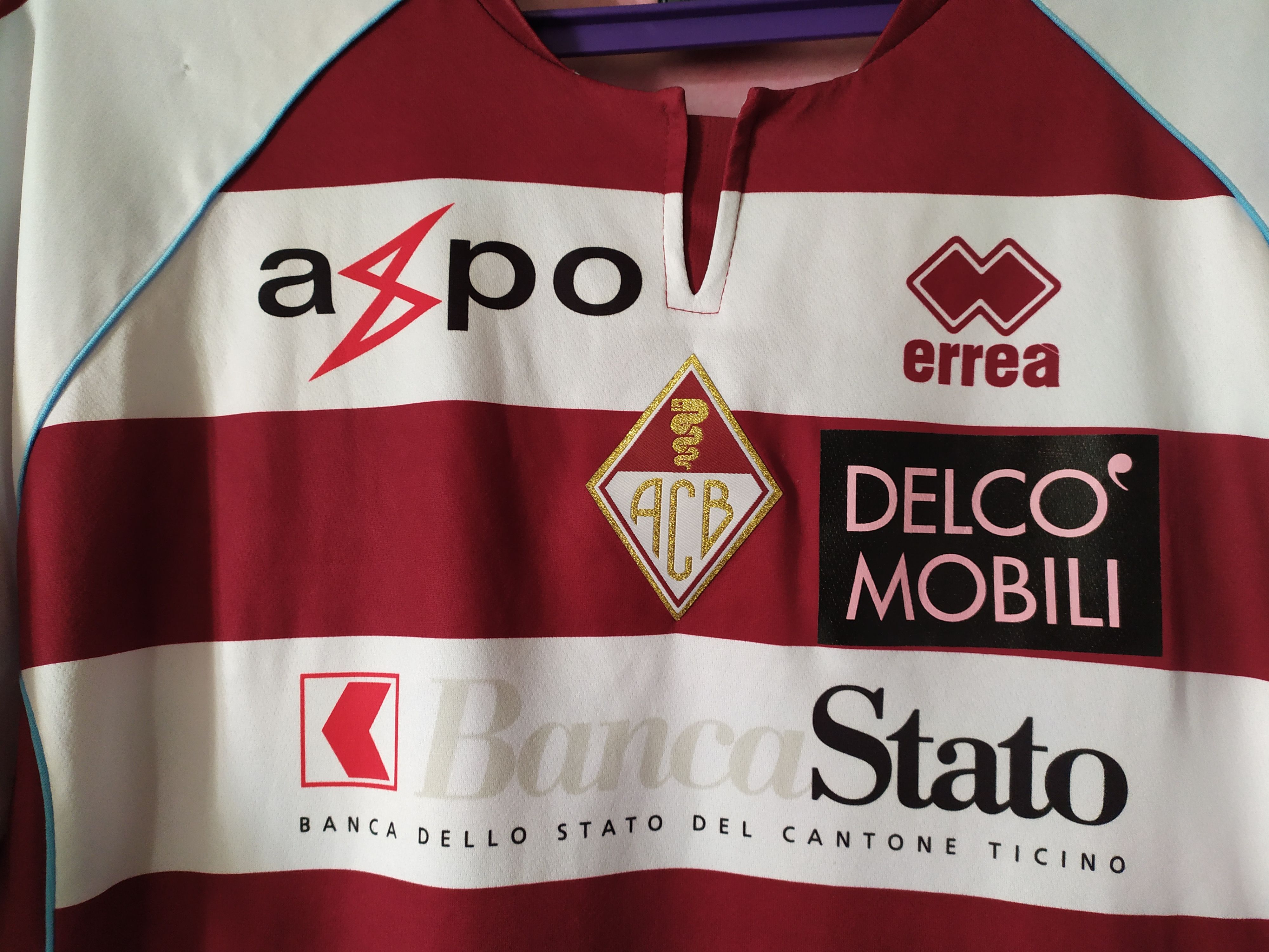 Vintage 2009-2010 MATCH WORN AC Bellinzona Ciarrocchi Errea Jersey Size US XXL / EU 58 / 5 - 2 Thumbnail