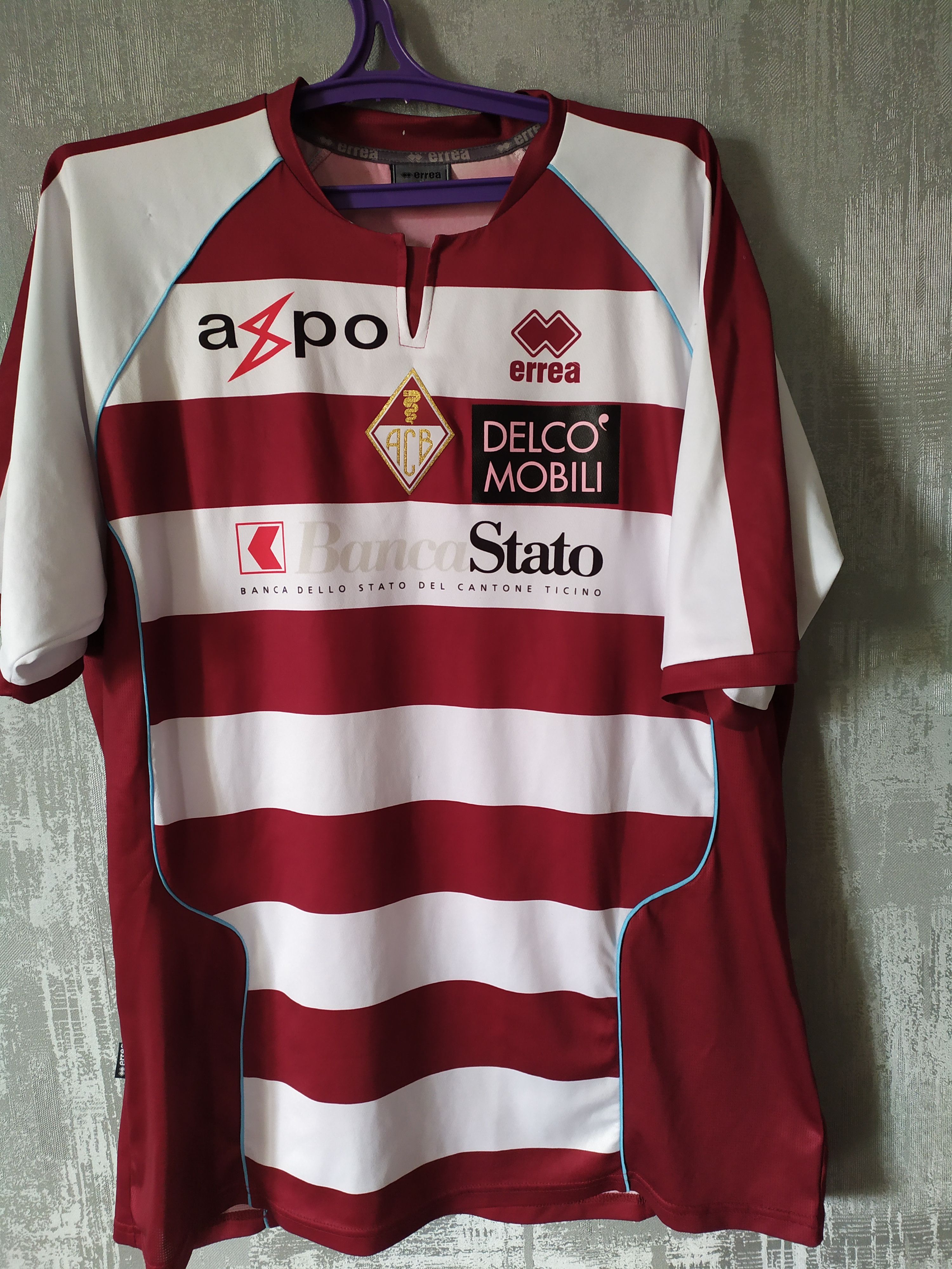 Vintage 2009-2010 MATCH WORN AC Bellinzona Ciarrocchi Errea Jersey Size US XXL / EU 58 / 5 - 1 Thumbnail
