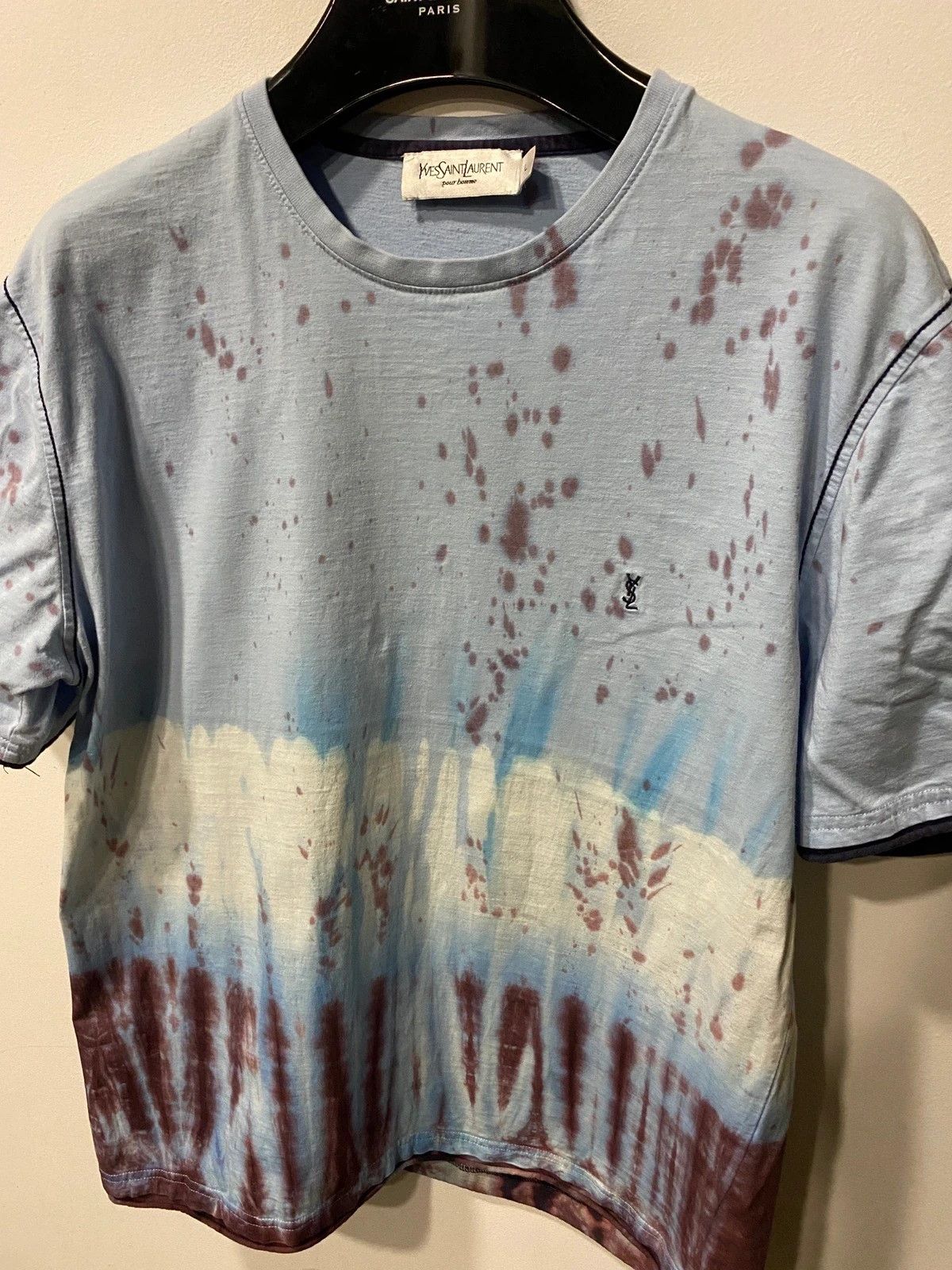 Yves Saint Laurent Flame YSL T-Shirt Tie Dye Size US M / EU 48-50 / 2 - 9 Thumbnail