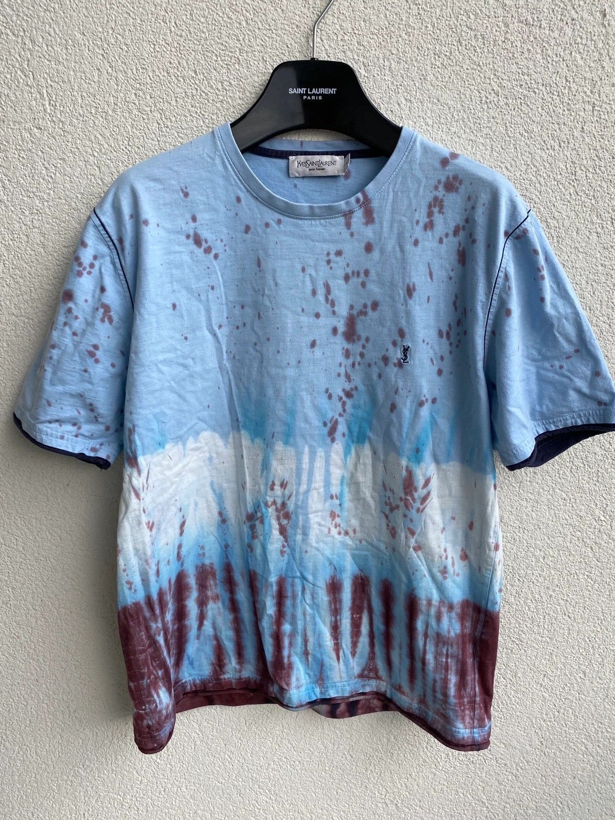Yves Saint Laurent Flame YSL T-Shirt Tie Dye Size US M / EU 48-50 / 2 - 6 Thumbnail
