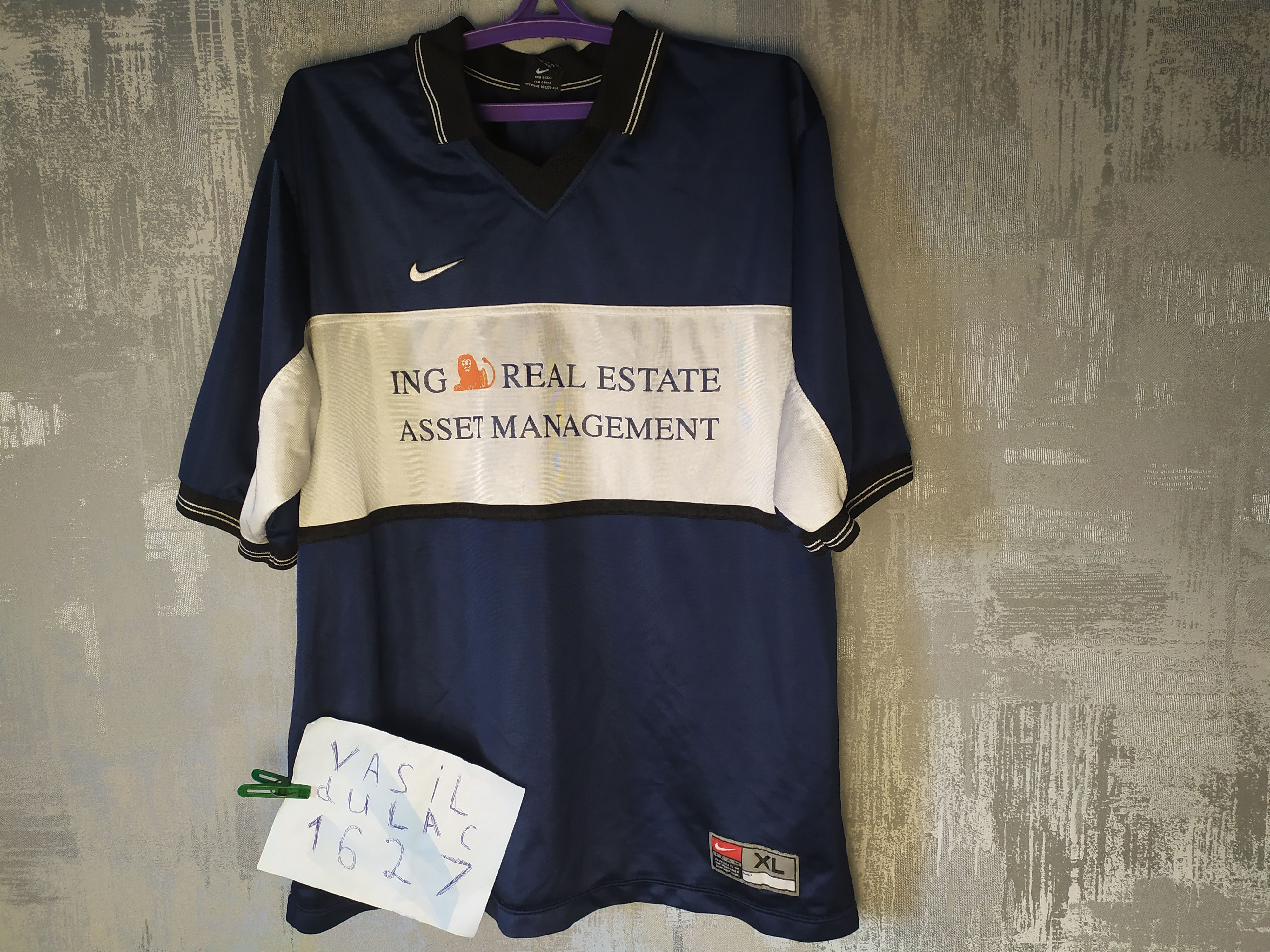 Nike × Vintage Vintage 90s Nike ING Training T-Shirt, soccer jersey XL Size US XL / EU 56 / 4 - 1 Thumbnail