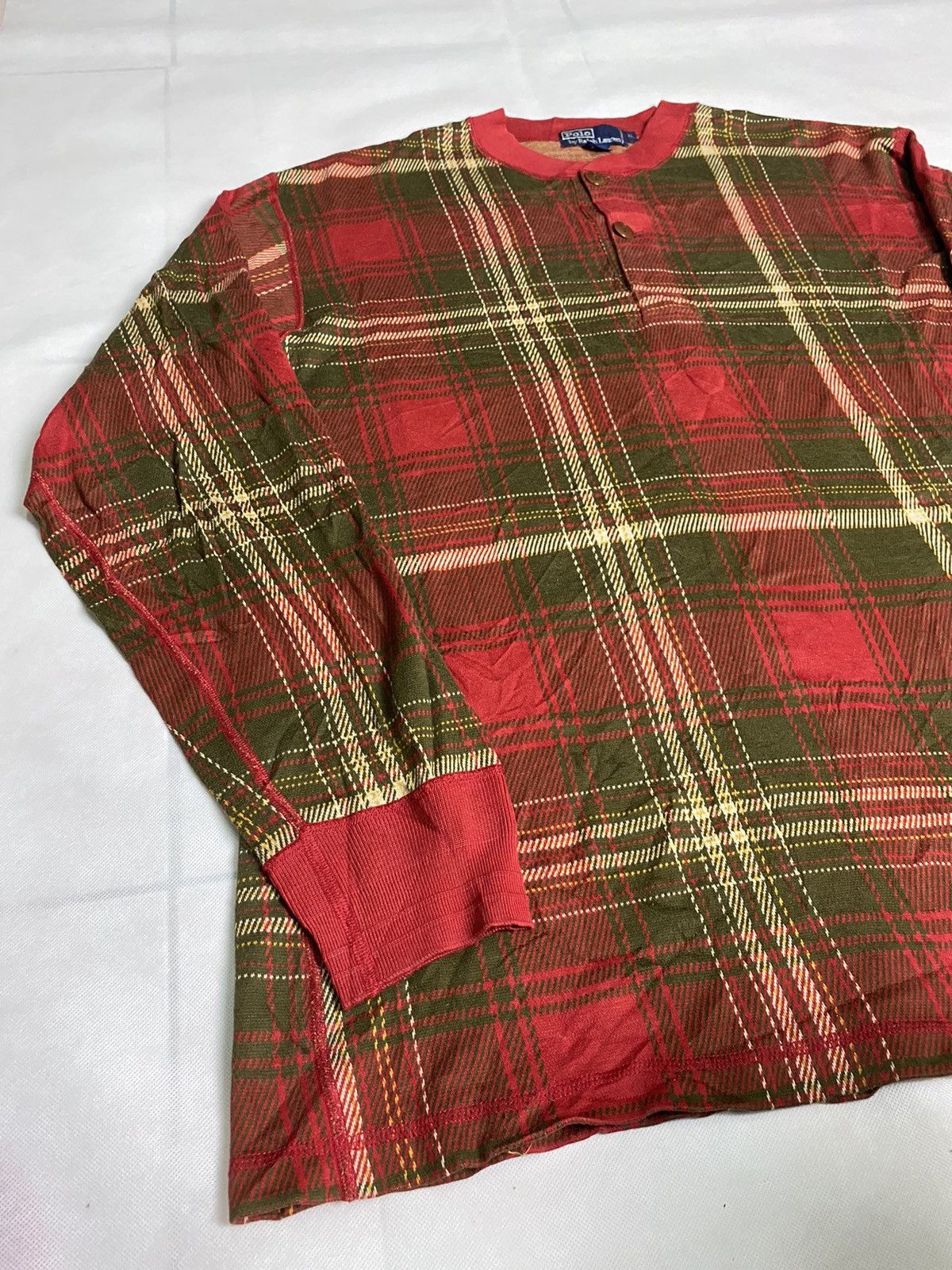 Polo Ralph Lauren × Vintage Vintage Polo Ralph Lauren Checkered Sweatshirt Size US XL / EU 56 / 4 - 4 Thumbnail