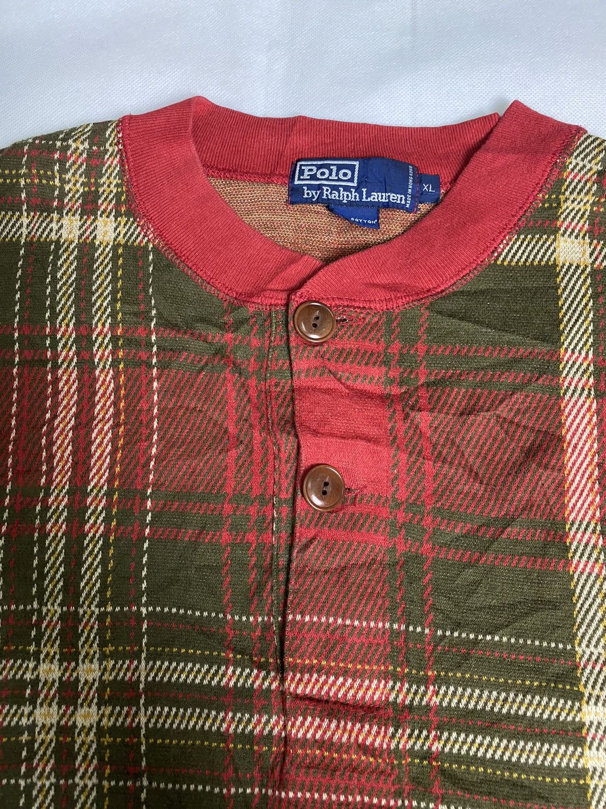 Polo Ralph Lauren × Vintage Vintage Polo Ralph Lauren Checkered Sweatshirt Size US XL / EU 56 / 4 - 6 Thumbnail