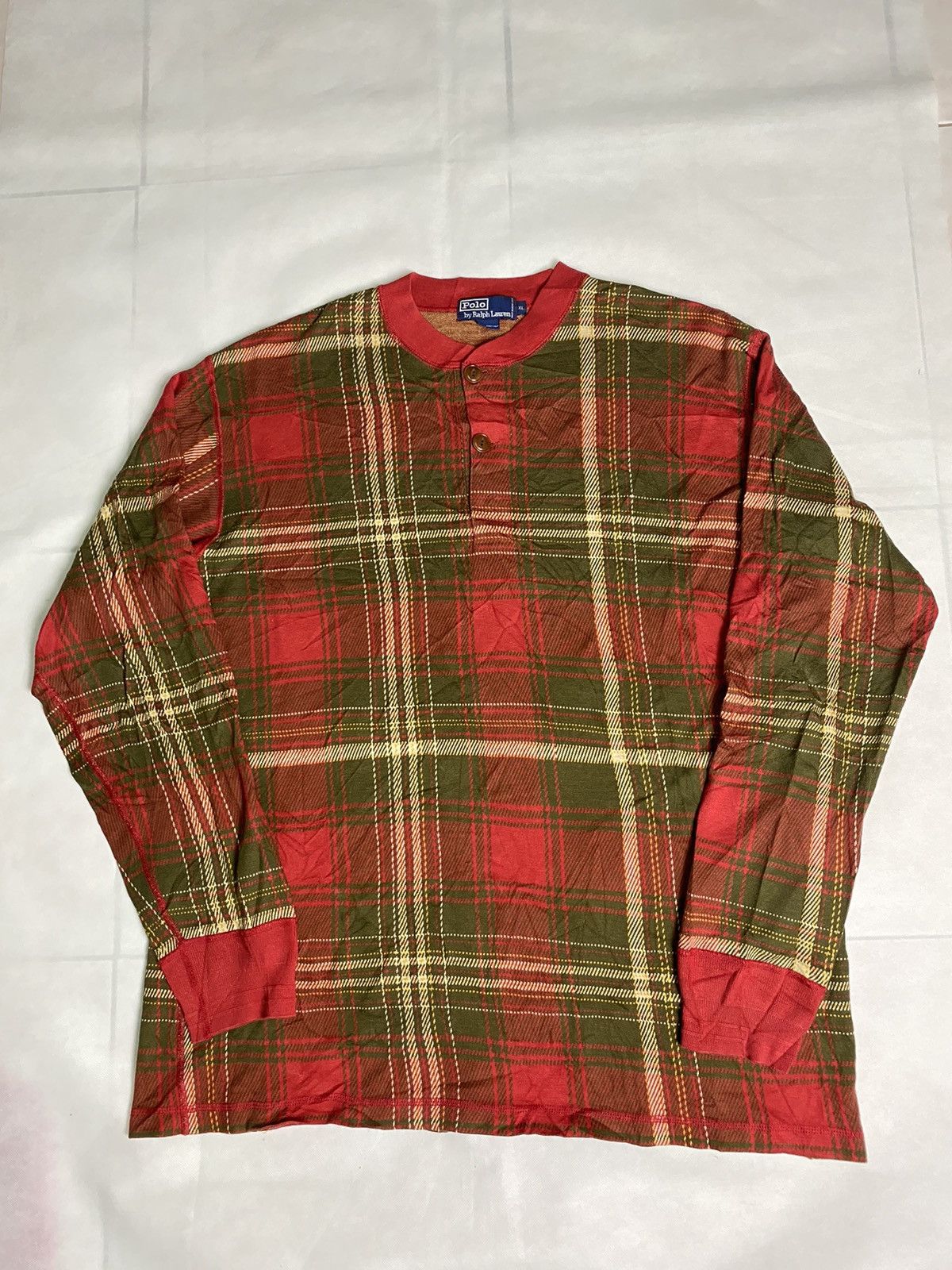 Polo Ralph Lauren × Vintage Vintage Polo Ralph Lauren Checkered Sweatshirt Size US XL / EU 56 / 4 - 2 Thumbnail