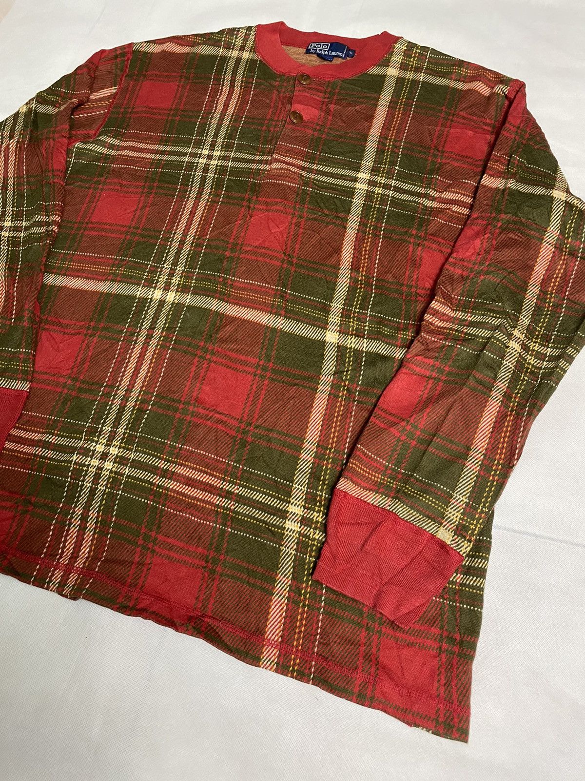 Polo Ralph Lauren × Vintage Vintage Polo Ralph Lauren Checkered Sweatshirt Size US XL / EU 56 / 4 - 3 Thumbnail
