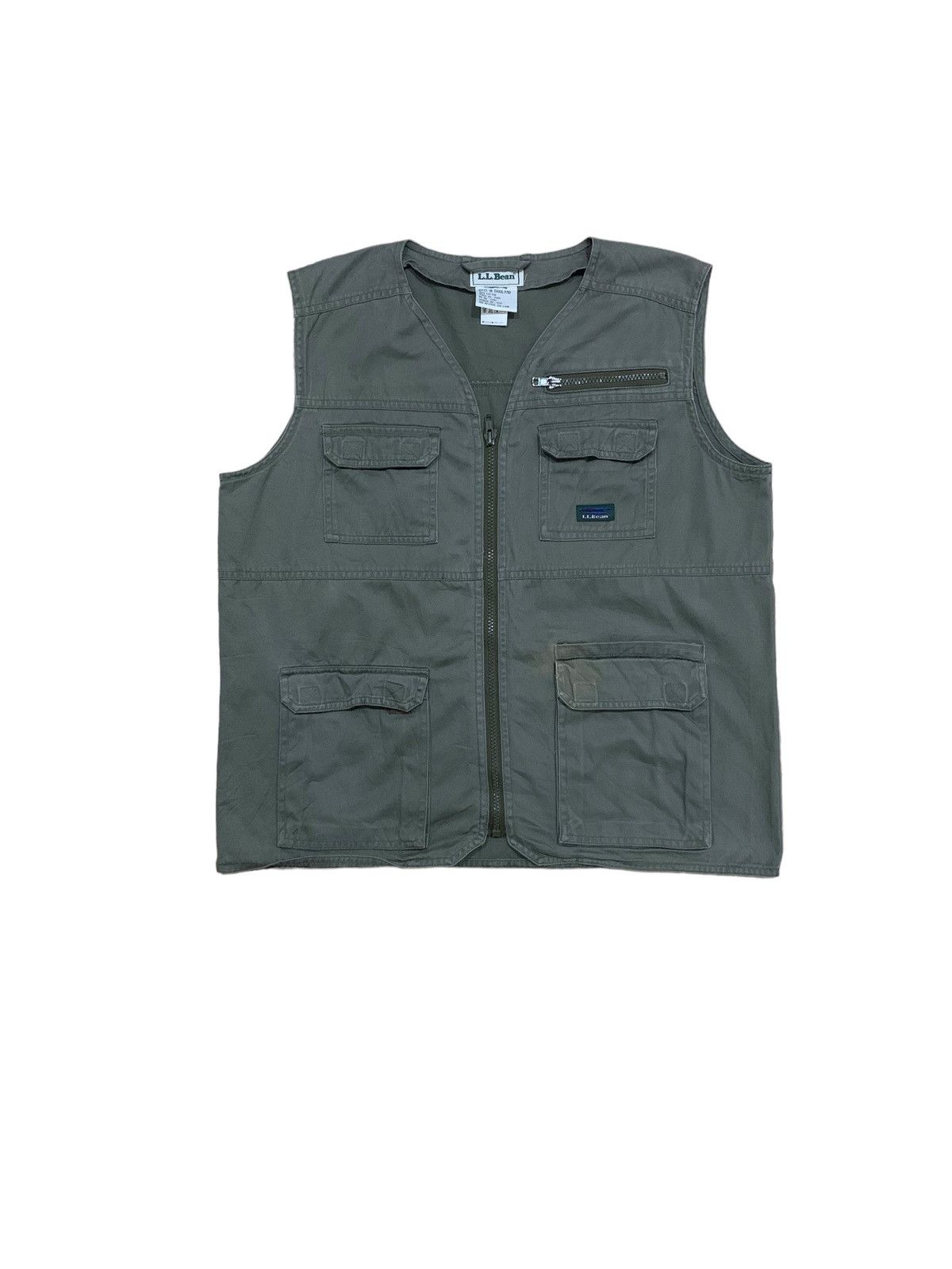 image of L L Bean x Tracey Vest Vintage Ll Bean Multipocket Tactical Vest in Army Green, Men's (Size Medium)
