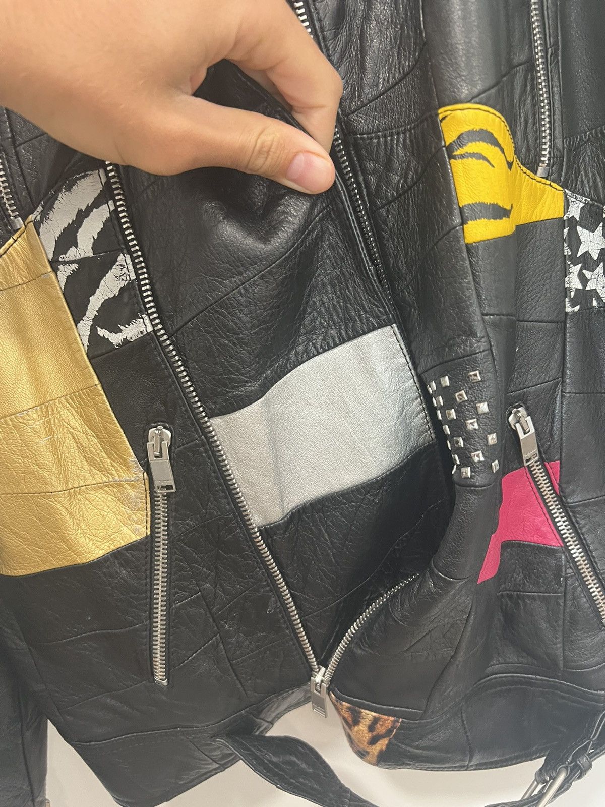 Saint Laurent Paris Surf sound multipatch leather jacket Size US S / EU 44-46 / 1 - 14 Thumbnail