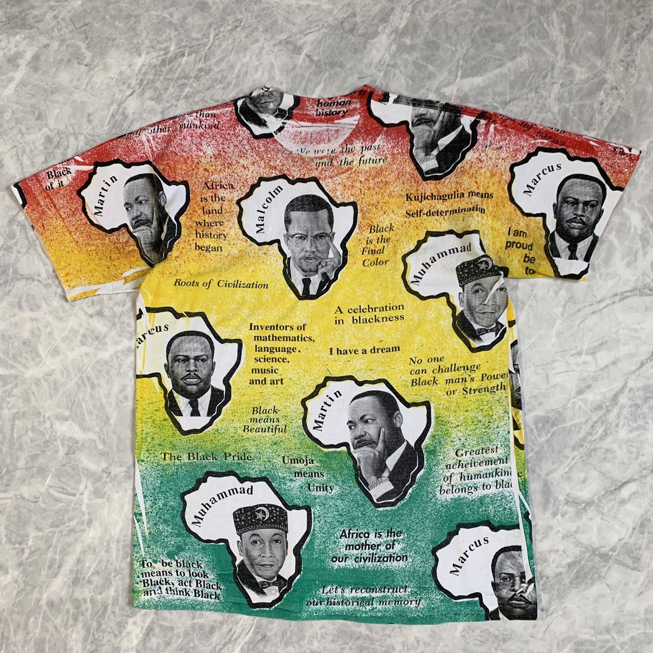 Vintage VTG MALCOLM X MARTIN MARCUS MUHAMMAD BLACK HISTORY ALL OVER Size US M / EU 48-50 / 2 - 2 Thumbnail
