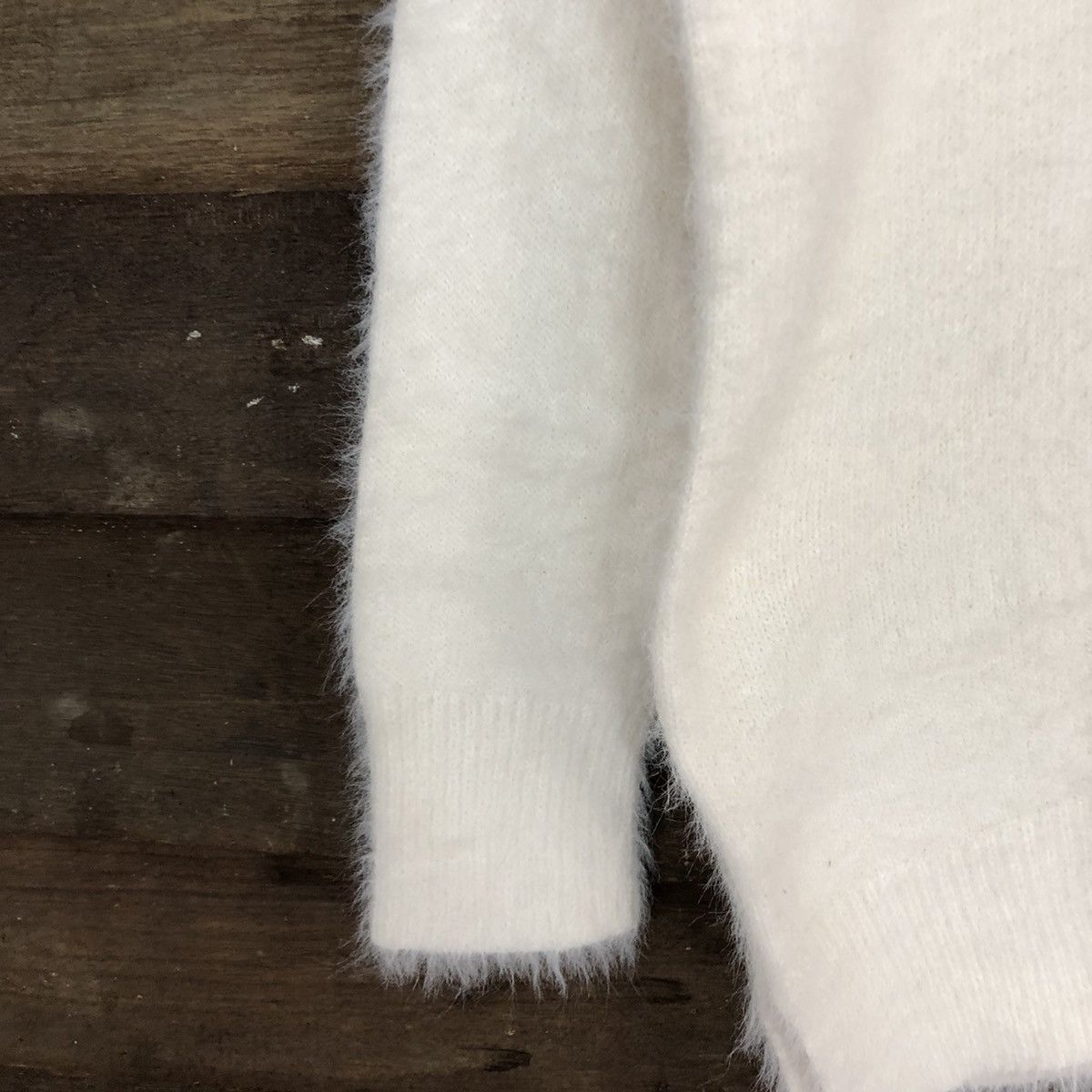 Homespun Knitwear × Japanese Brand DL Glacier White Mohair Soft Fur Shag Shaggy Knitwear #B636 Size M / US 6-8 / IT 42-44 - 6 Thumbnail