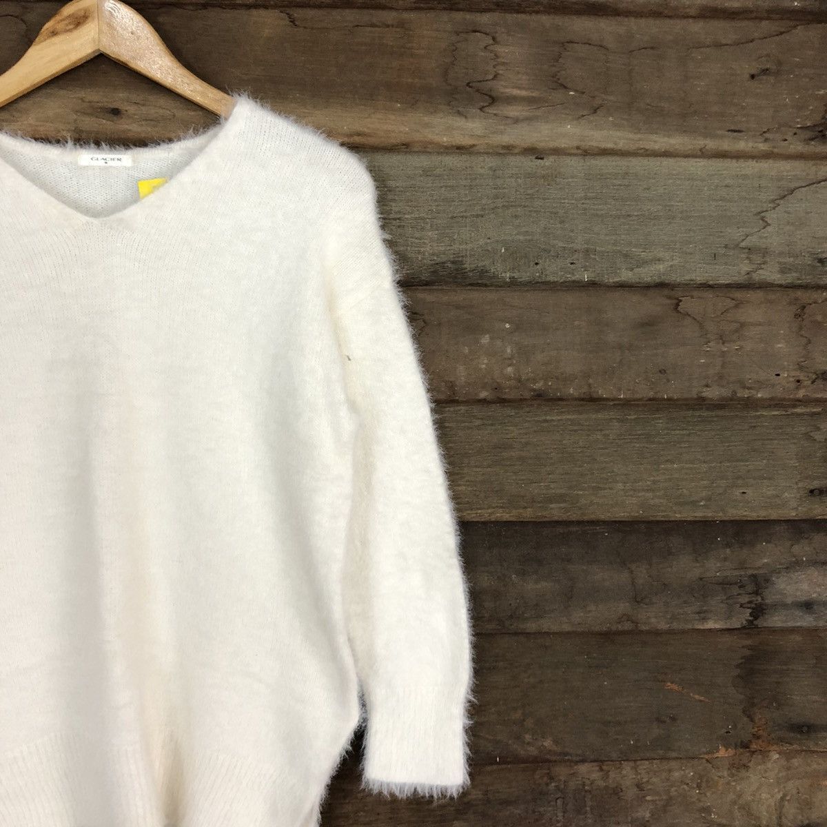 Homespun Knitwear × Japanese Brand DL Glacier White Mohair Soft Fur Shag Shaggy Knitwear #B636 Size M / US 6-8 / IT 42-44 - 5 Thumbnail