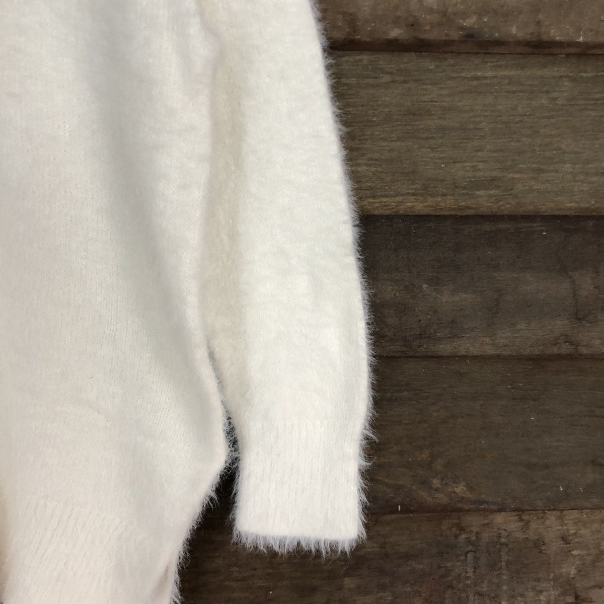 Homespun Knitwear × Japanese Brand DL Glacier White Mohair Soft Fur Shag Shaggy Knitwear #B636 Size M / US 6-8 / IT 42-44 - 4 Thumbnail