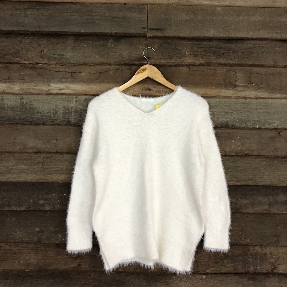 Homespun Knitwear × Japanese Brand DL Glacier White Mohair Soft Fur Shag Shaggy Knitwear #B636 Size M / US 6-8 / IT 42-44 - 1 Thumbnail