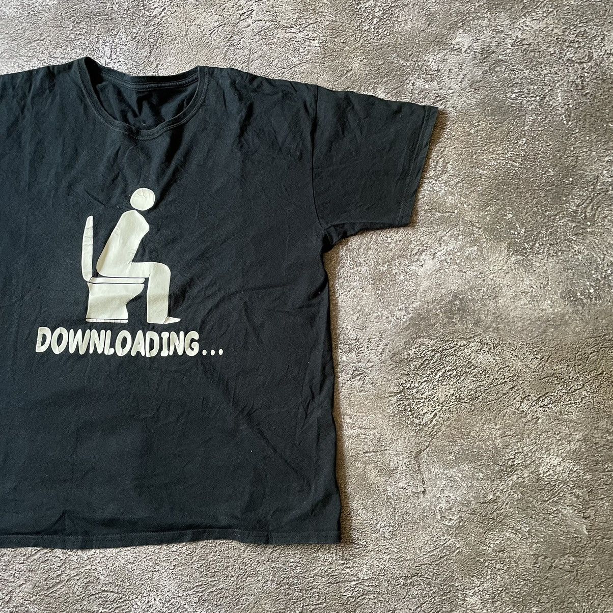 Vintage Vintage Y2K Graphic Tee Funny Downloading Logo Streetwear L Size US L / EU 52-54 / 3 - 3 Thumbnail