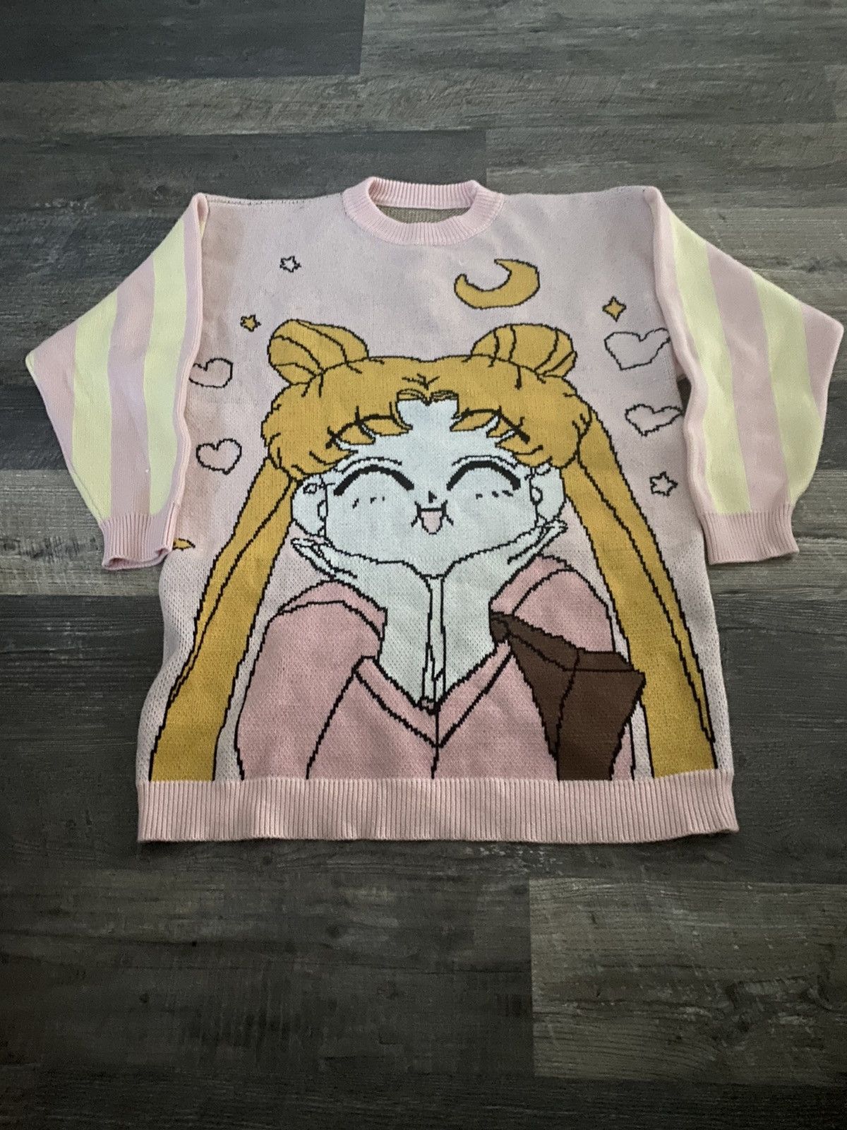 Vintage Vintage baggy sailor moon Japanese pullover sweater 1990s Size US L / EU 52-54 / 3 - 1 Thumbnail