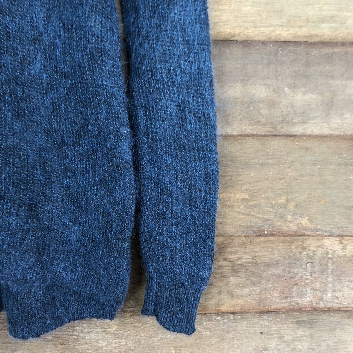 Homespun Knitwear DL Uniqlo Dark Blue Mohair Shag Shaggy Knitwear #B632 Size US S / EU 44-46 / 1 - 4 Thumbnail