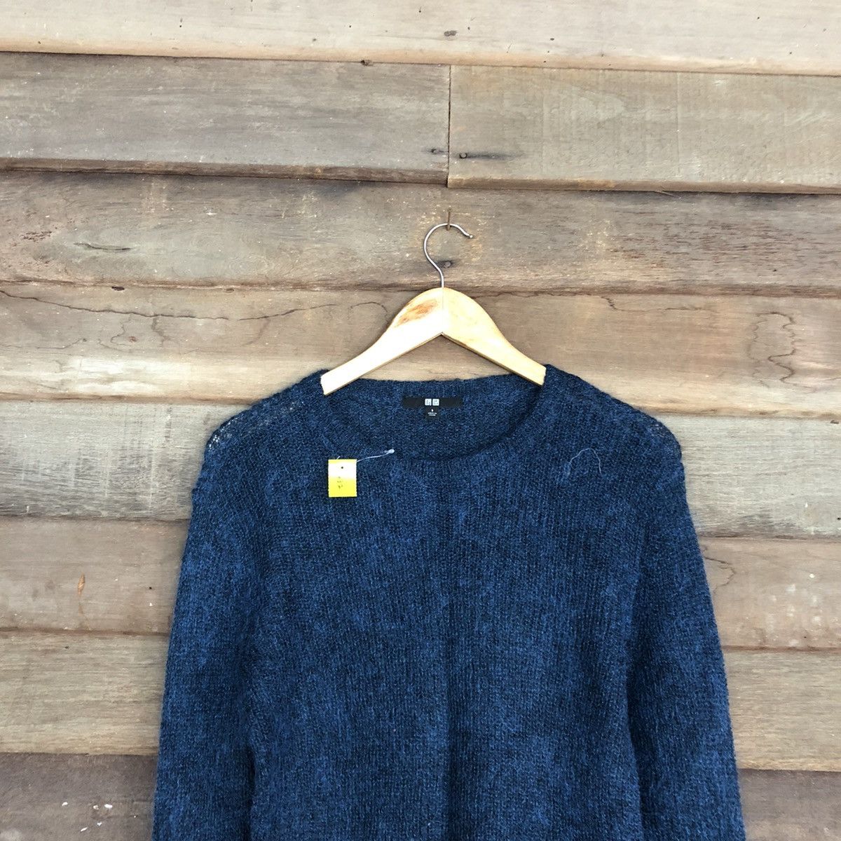 Homespun Knitwear DL Uniqlo Dark Blue Mohair Shag Shaggy Knitwear #B632 Size US S / EU 44-46 / 1 - 2 Thumbnail